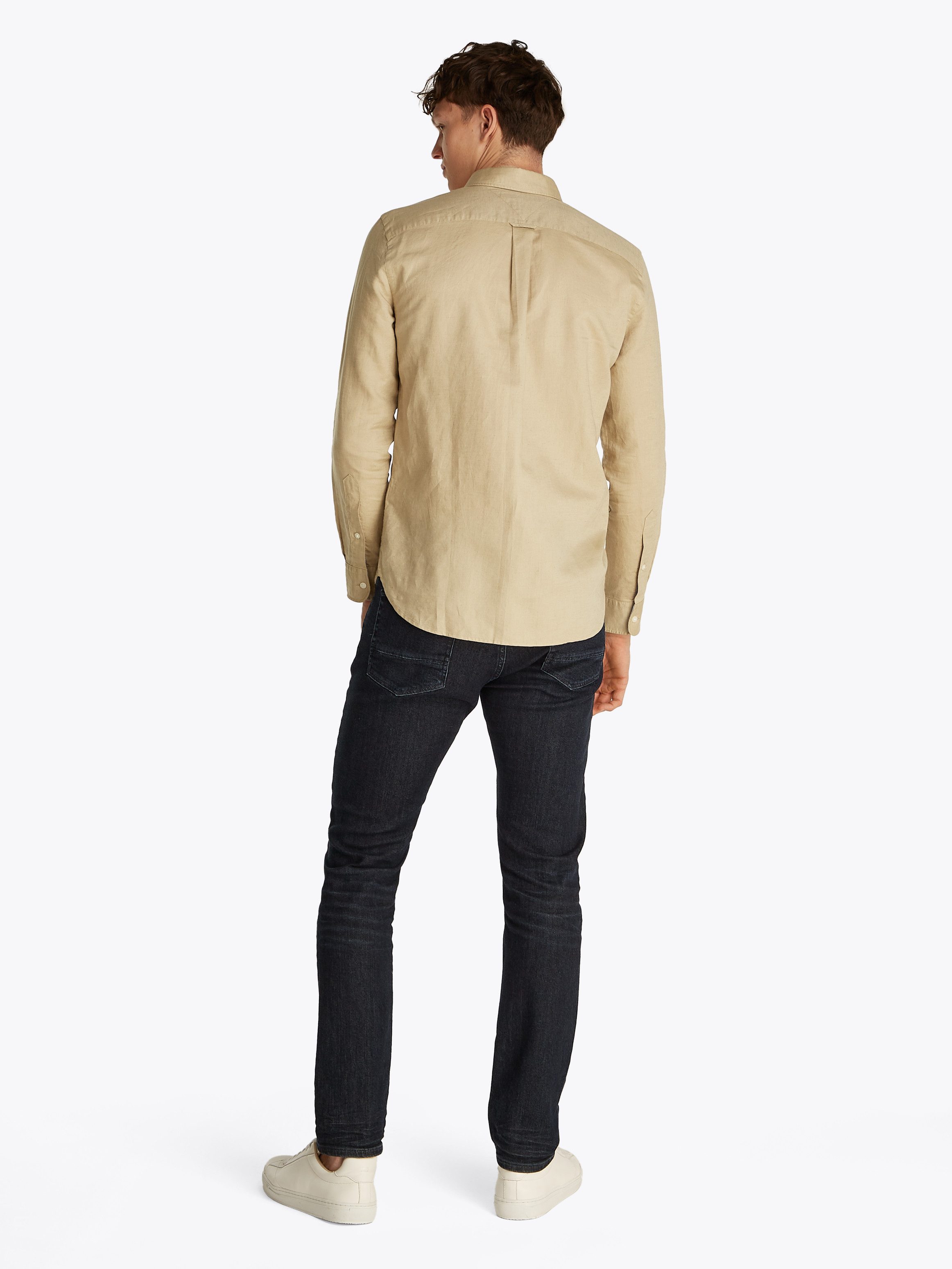 Tommy Hilfiger Overhemd met lange mouwen LINEN BLEND SOLID RF SHIRT