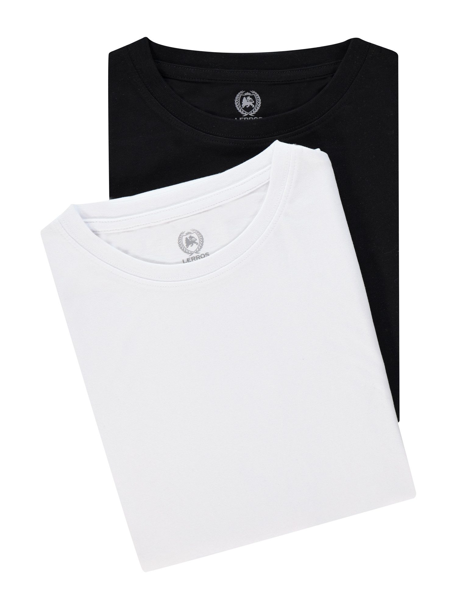 Lerros T-shirt LERROS dubbelpack T-shirt ronde hals in premium katoenkwaliteit
