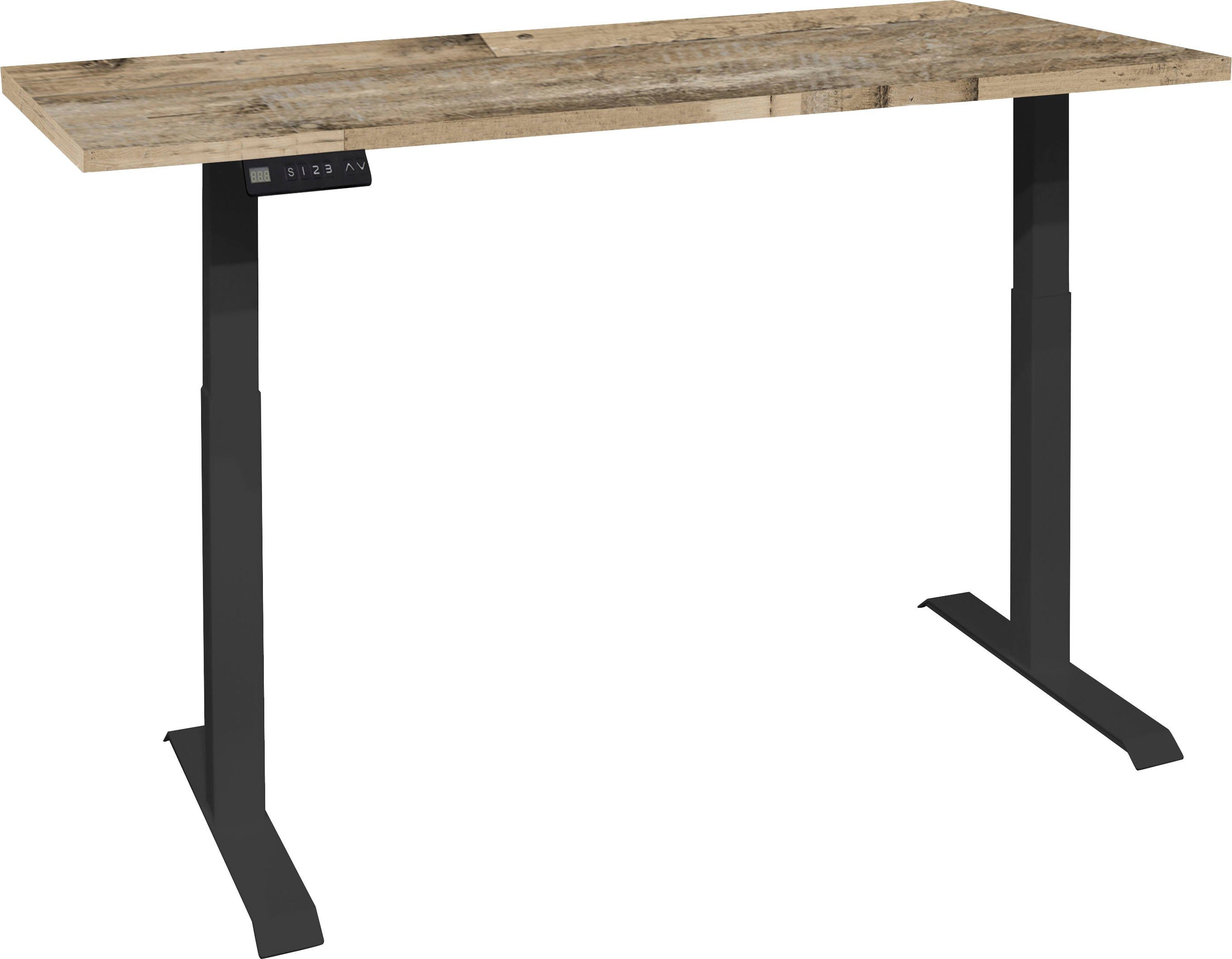 Mäusbacher Bureau Big System Office Breedte 180 cm, elektrisch in hoogte verstelbaar bureaus beige