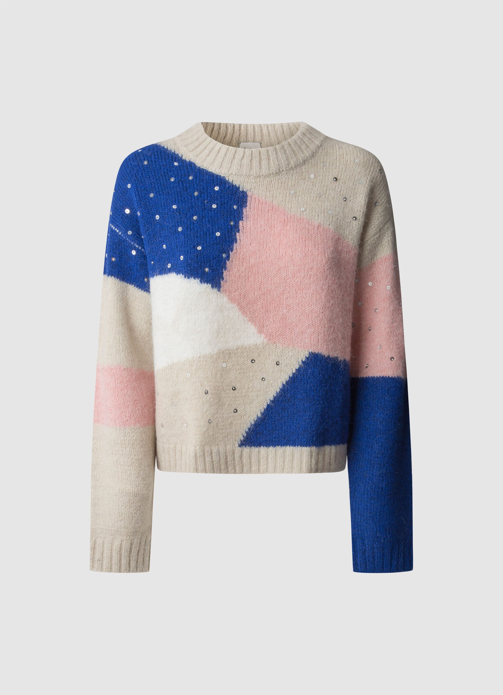 Pepe Jeans Gebreide trui Nora met pailletten