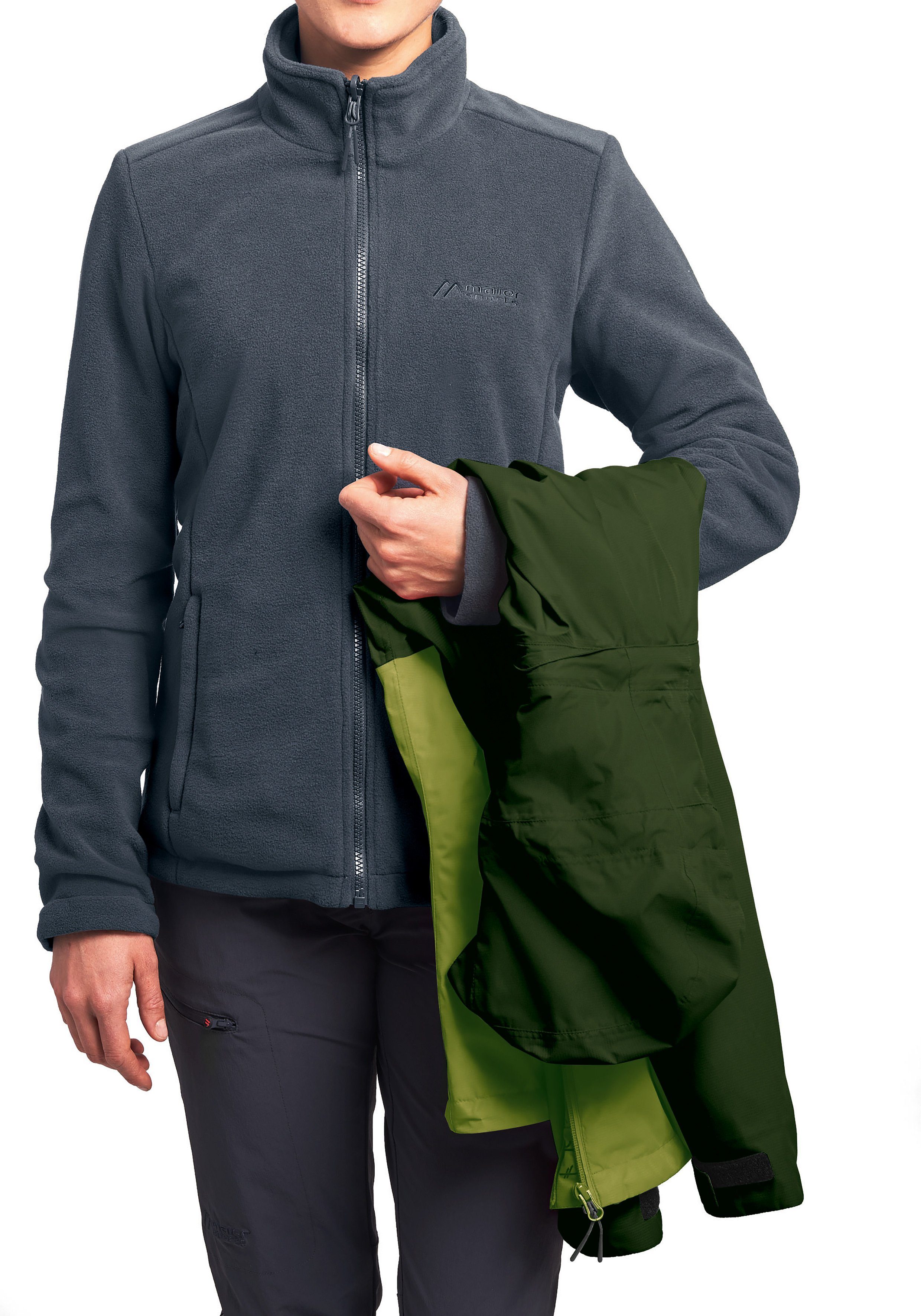 Maier Sports Functioneel jack Gregale DJ W Dameswandeljack waterdicht, outdoorjack met capuchon