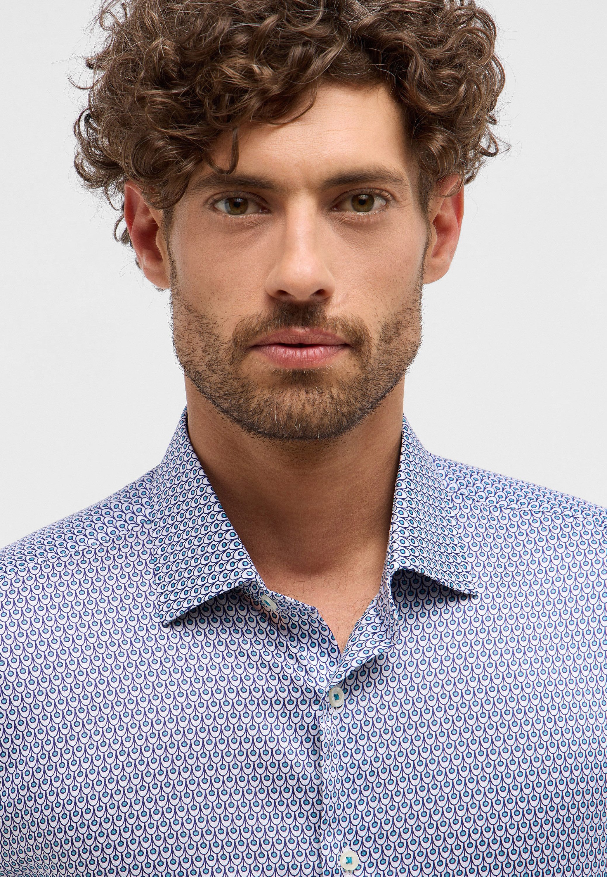 Eterna Overhemd met lange mouwen Slim fit EASY IRON (gemakkelijk te strijken)