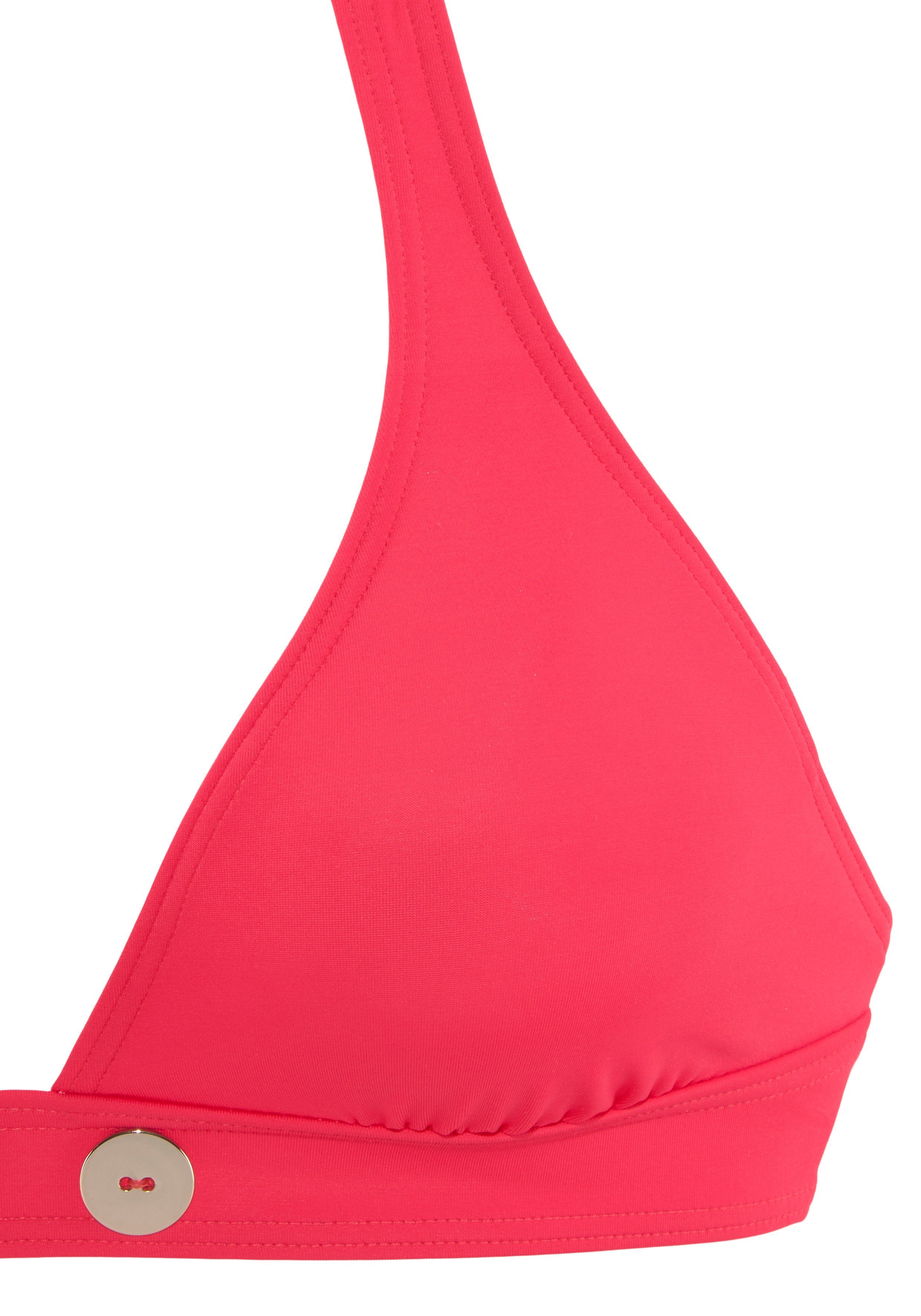 Vivance Triangelbikini met goudkleurige sierknopen
