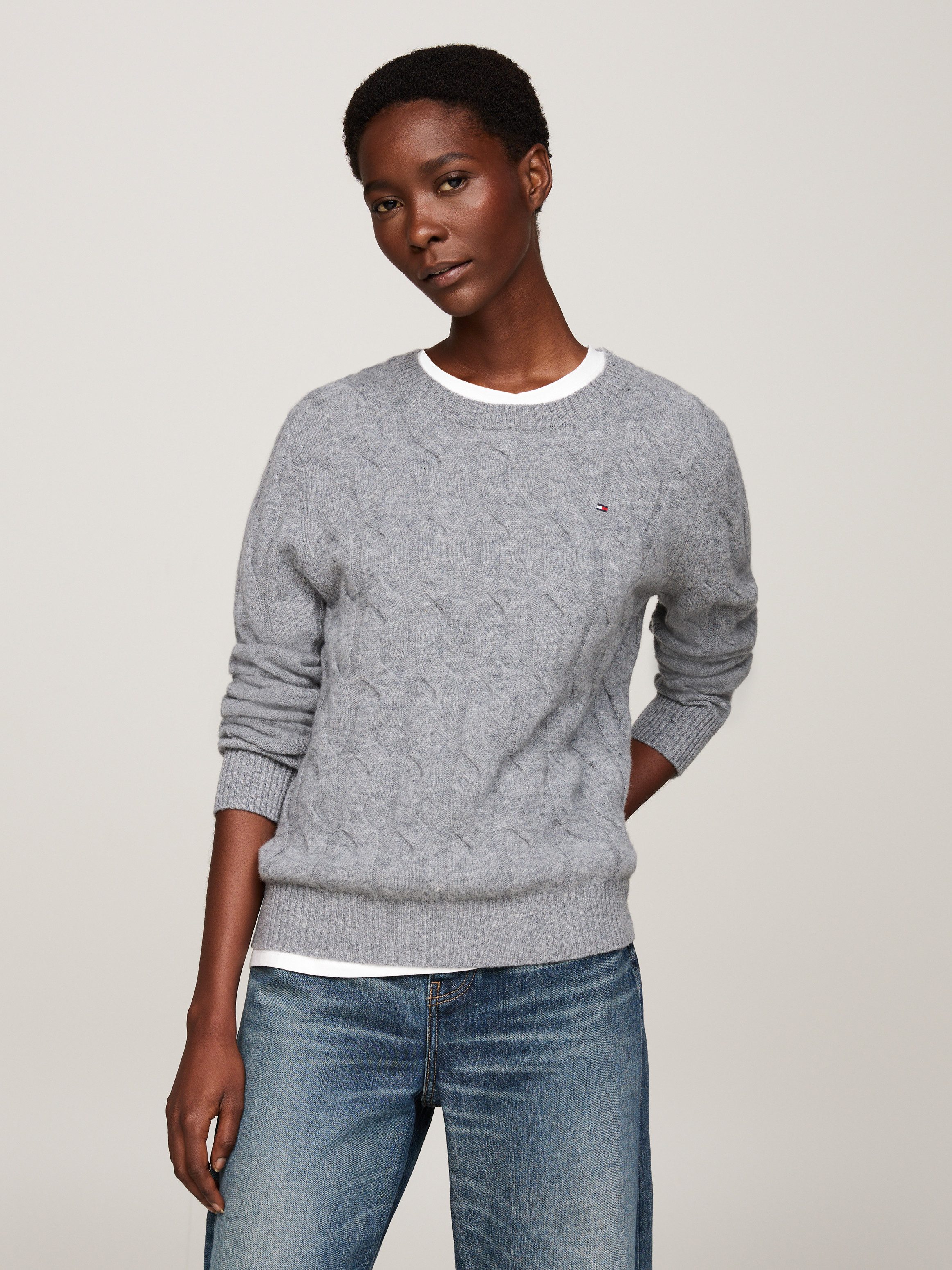Tommy Hilfiger Gebreide trui SOFT WOOL CABLE C-NK