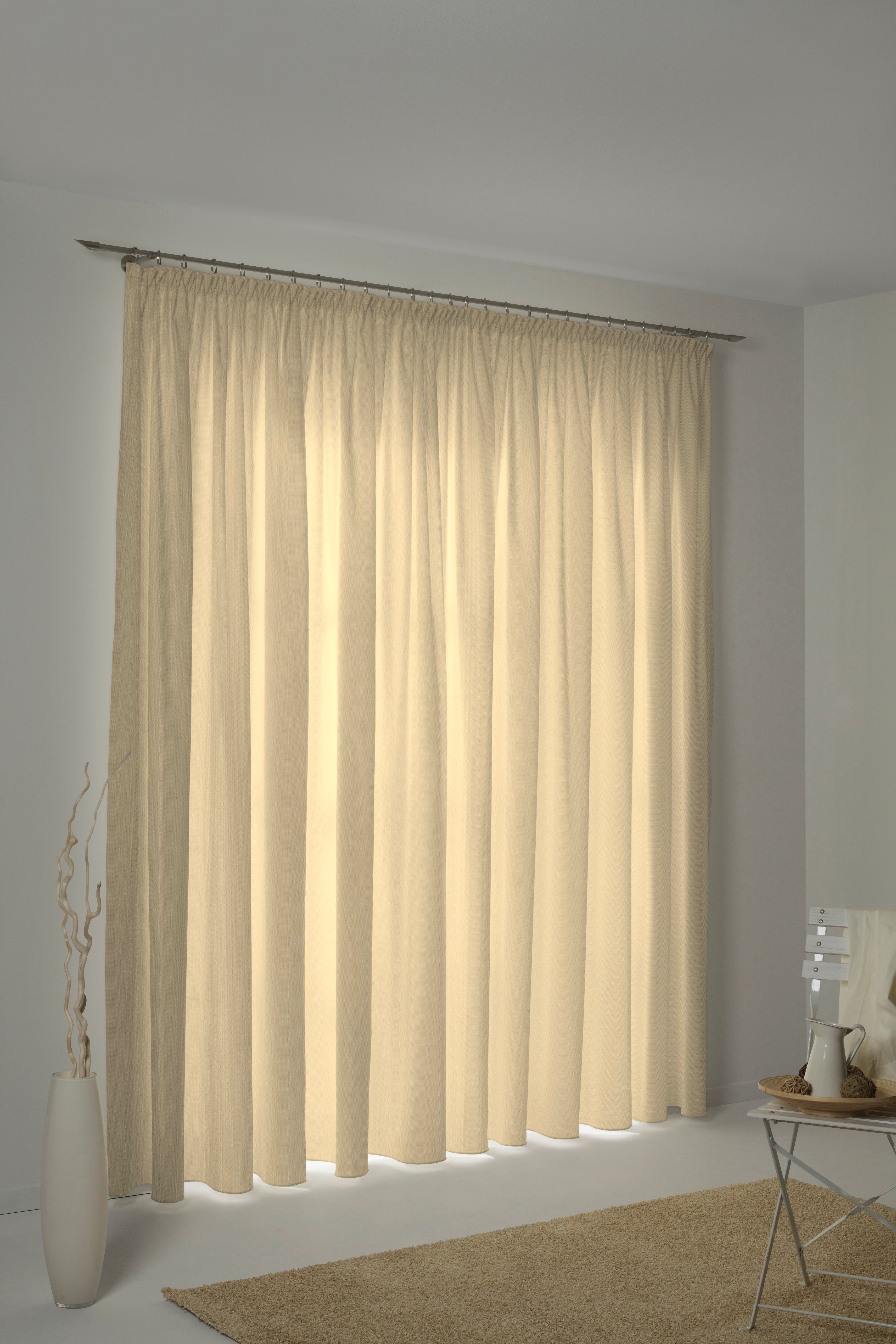 Wirth Gordijn WirthNatur (1 stuk) kant & klaar gordijnen maat hxb: 145x130 cm bruin