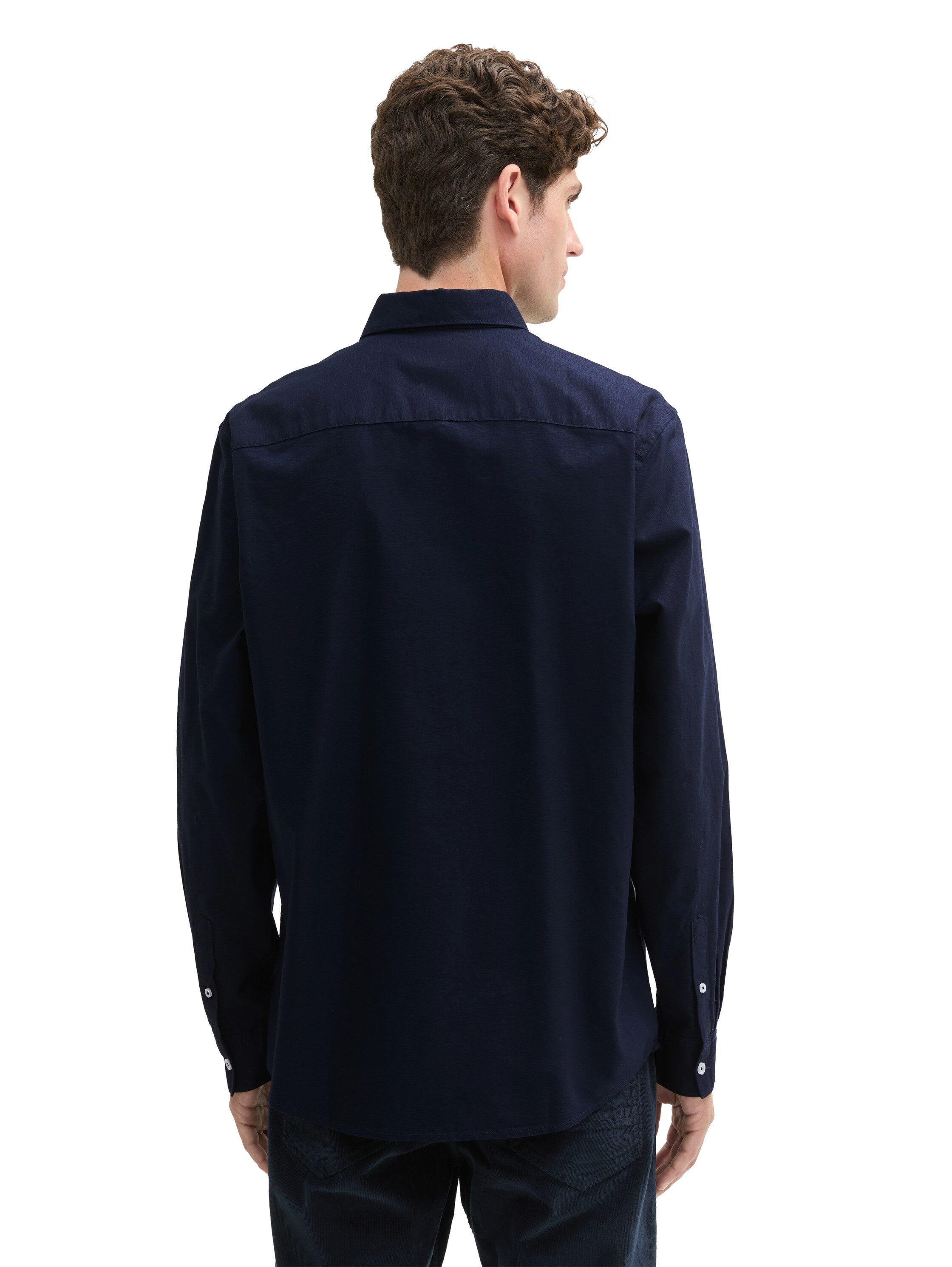 Tom Tailor Overhemd met lange mouwen Oxford met borstzak