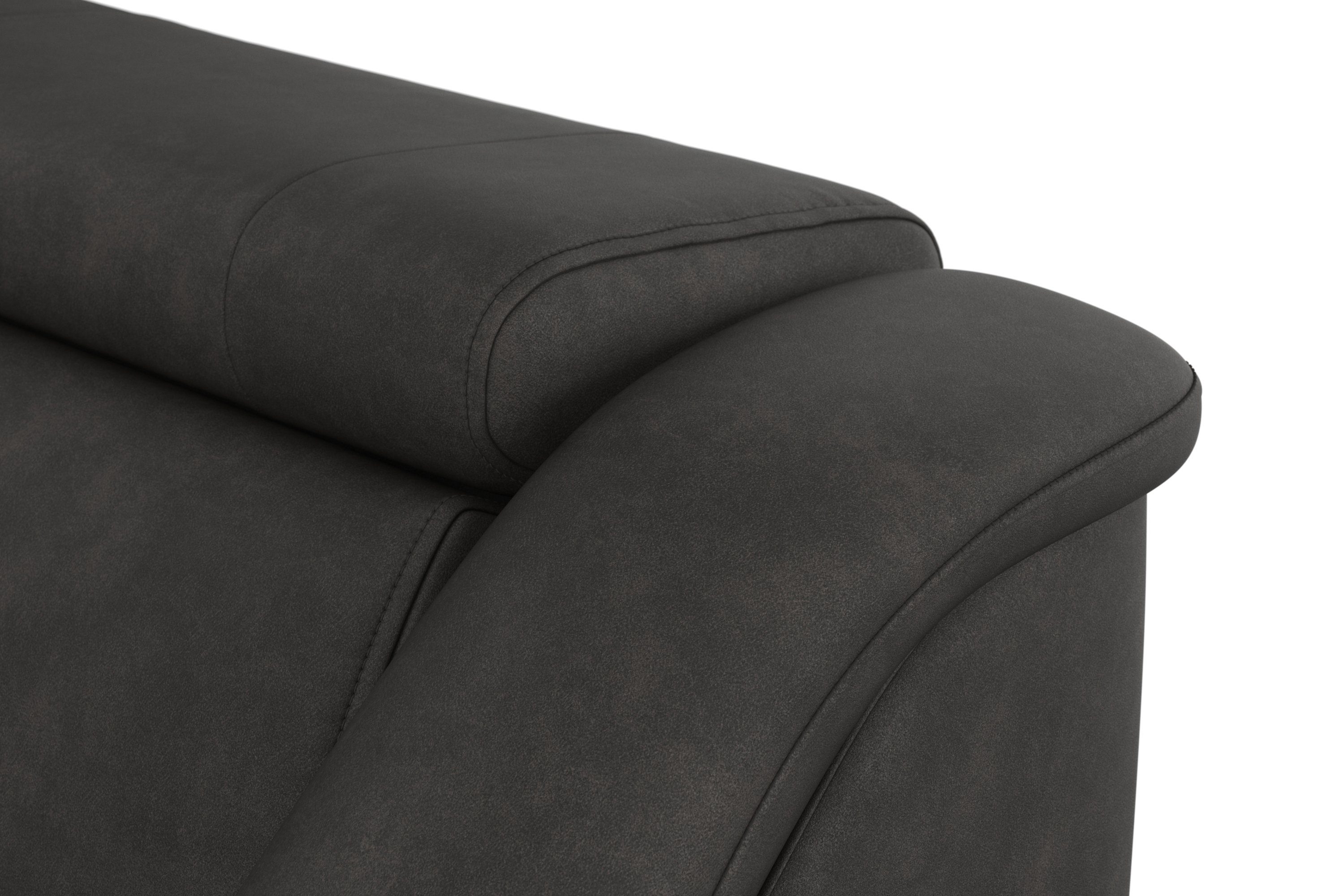 sit&more Hoekbank Freetown L-vorm met verstelbare hoofdsteun en comfortabele binnenvering
