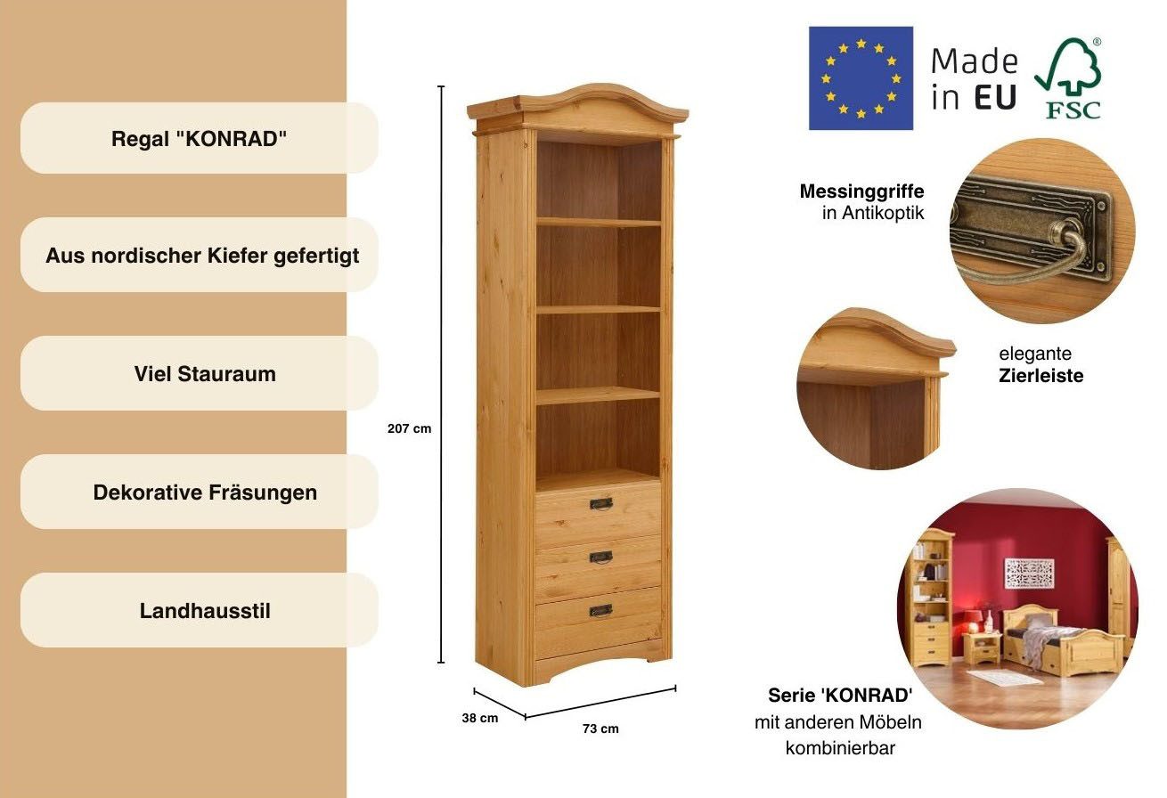 Home affaire Rek Konrad van massief, fsc®-gecertificeerd grenen