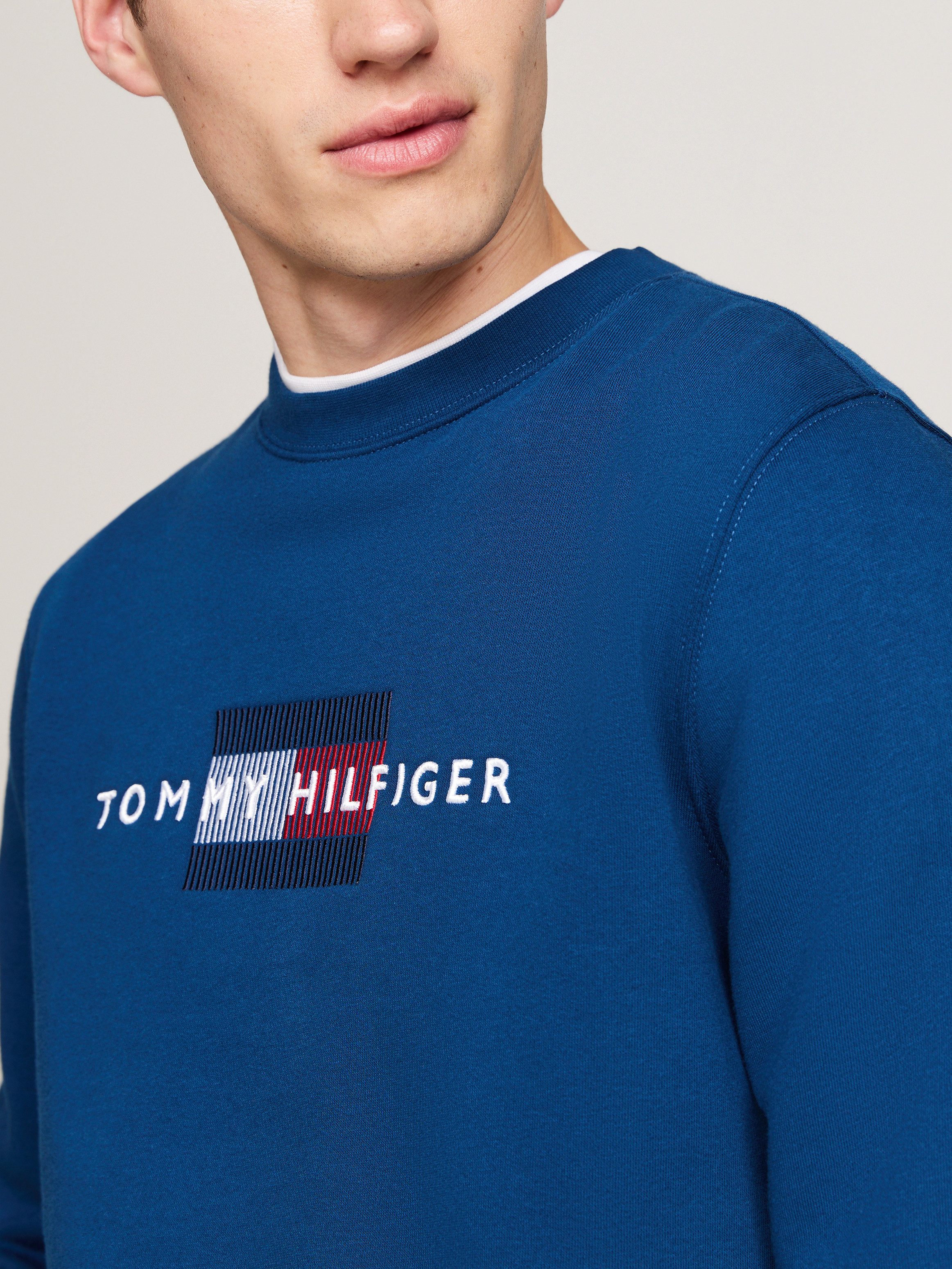 Tommy Hilfiger Sweatshirt HILFIGER FLAG EMBRO SWEATSHIRT meerkleurige borduursel op de borst