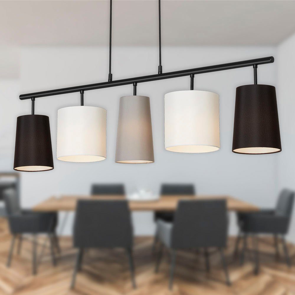 Briloner Leuchten Hanglamp 4009055 SHADES Hanglamp, 96x120 cm, grijs-zwart-wit, max. 40W, E14, eetkamer