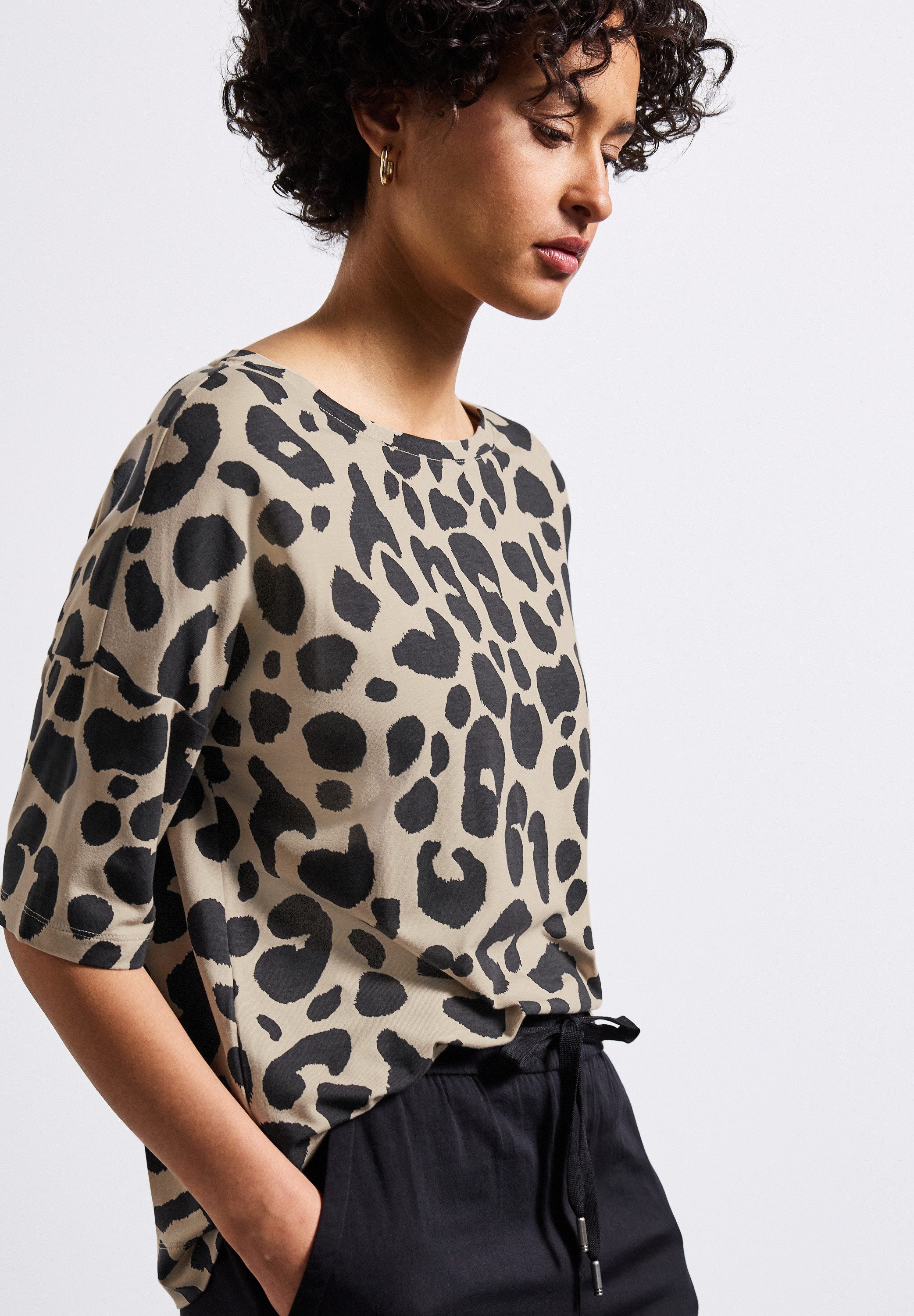 STREET ONE T-shirt NEW CRISTA in luipaard-look