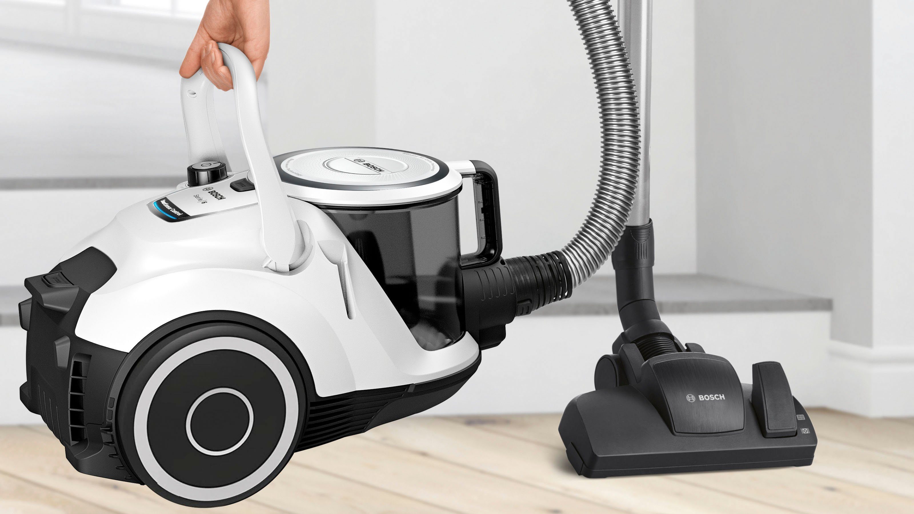 BOSCH Stofzuiger Serie 6 BGC41XALL, testwinnaar, ideaal voor allergiepatiënten, hygiënefilter