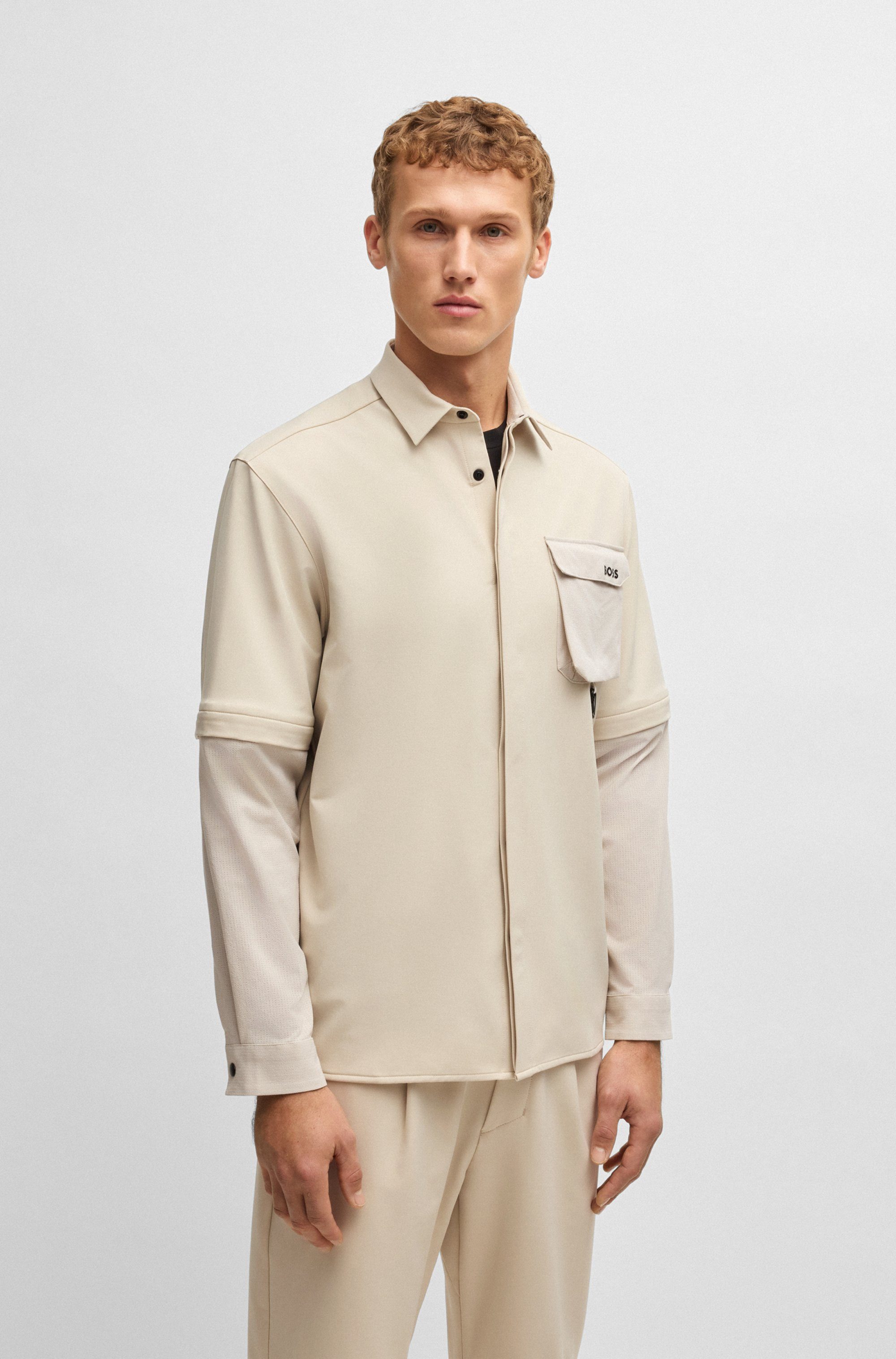 BOSS GREEN Functioneel shirt B_Rib_Glamping_L