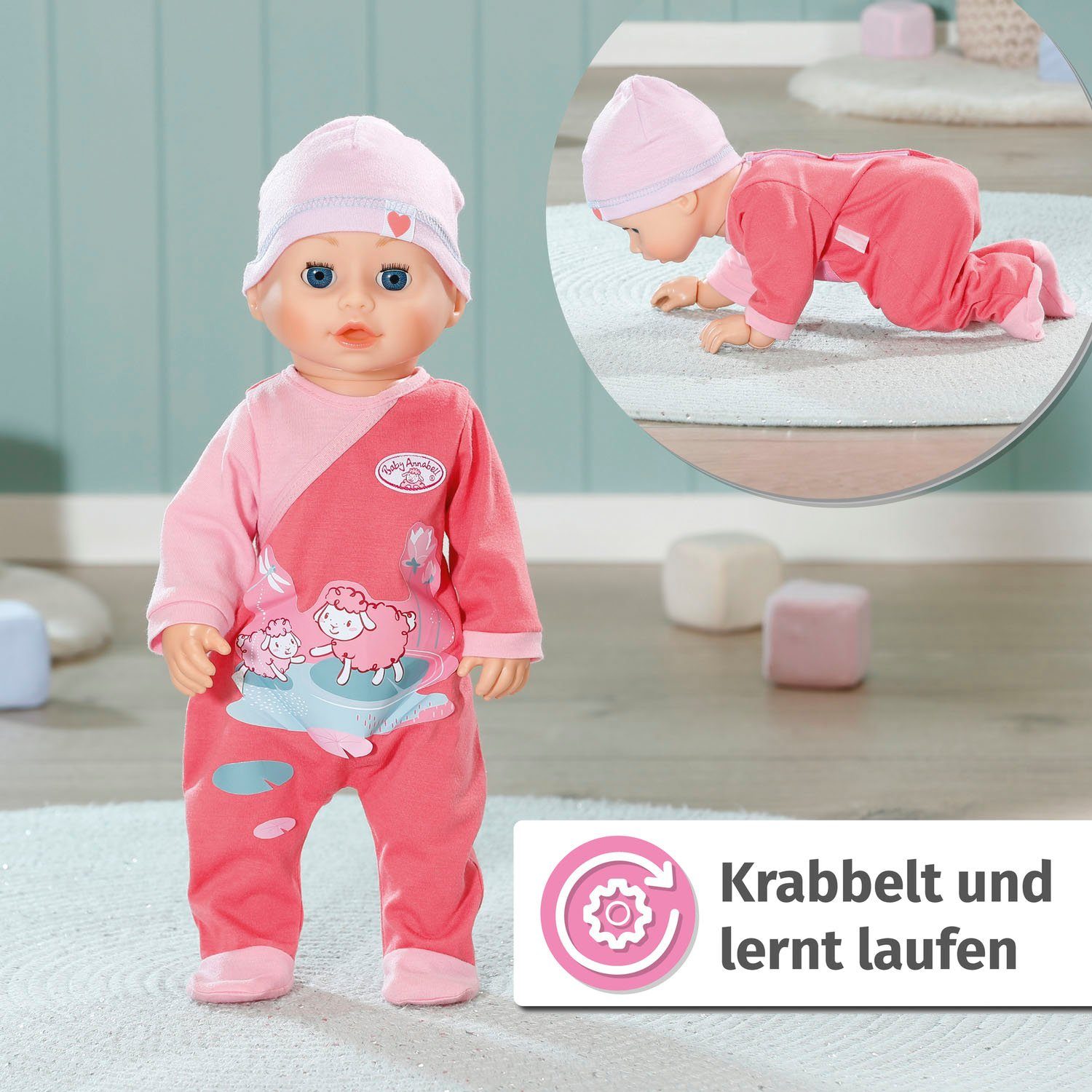 Baby Annabell Babypop Emily loop met mij, 43 cm