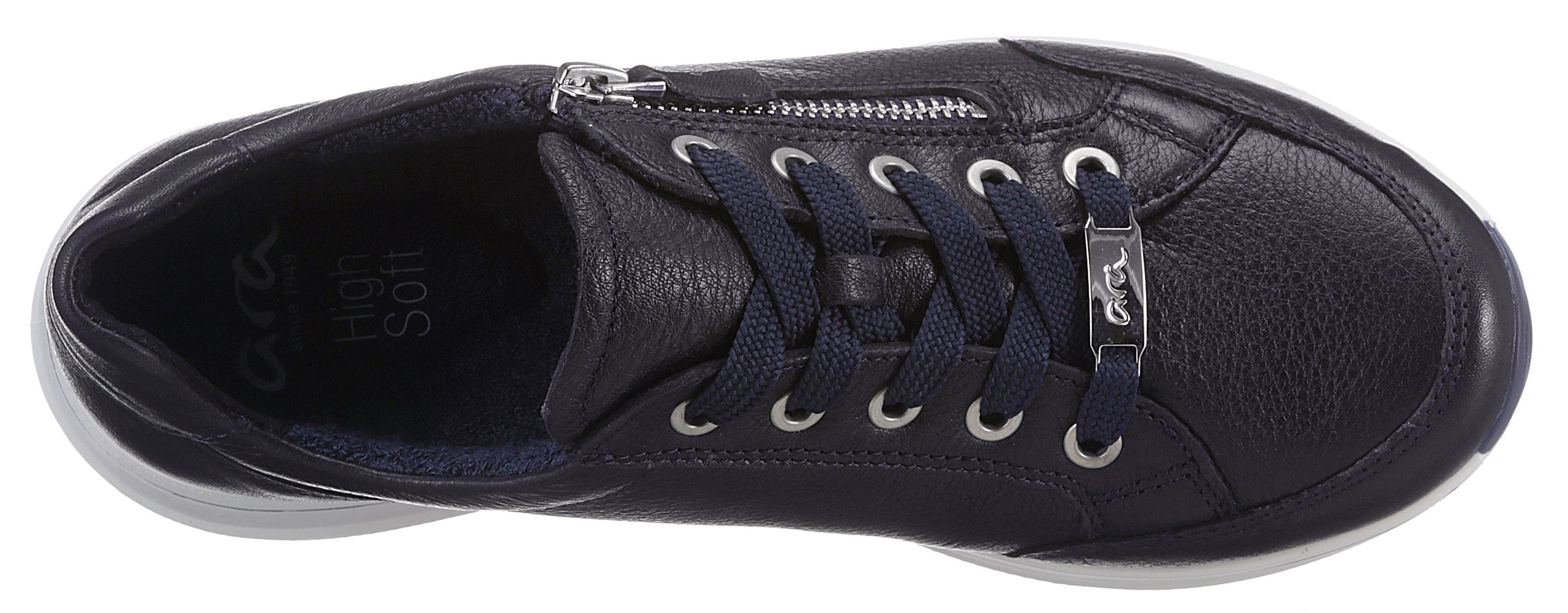 Ara Sneakers OSAKA met rits, h-breedte, vrijetijdsschoen, lage schoen, veterschoen