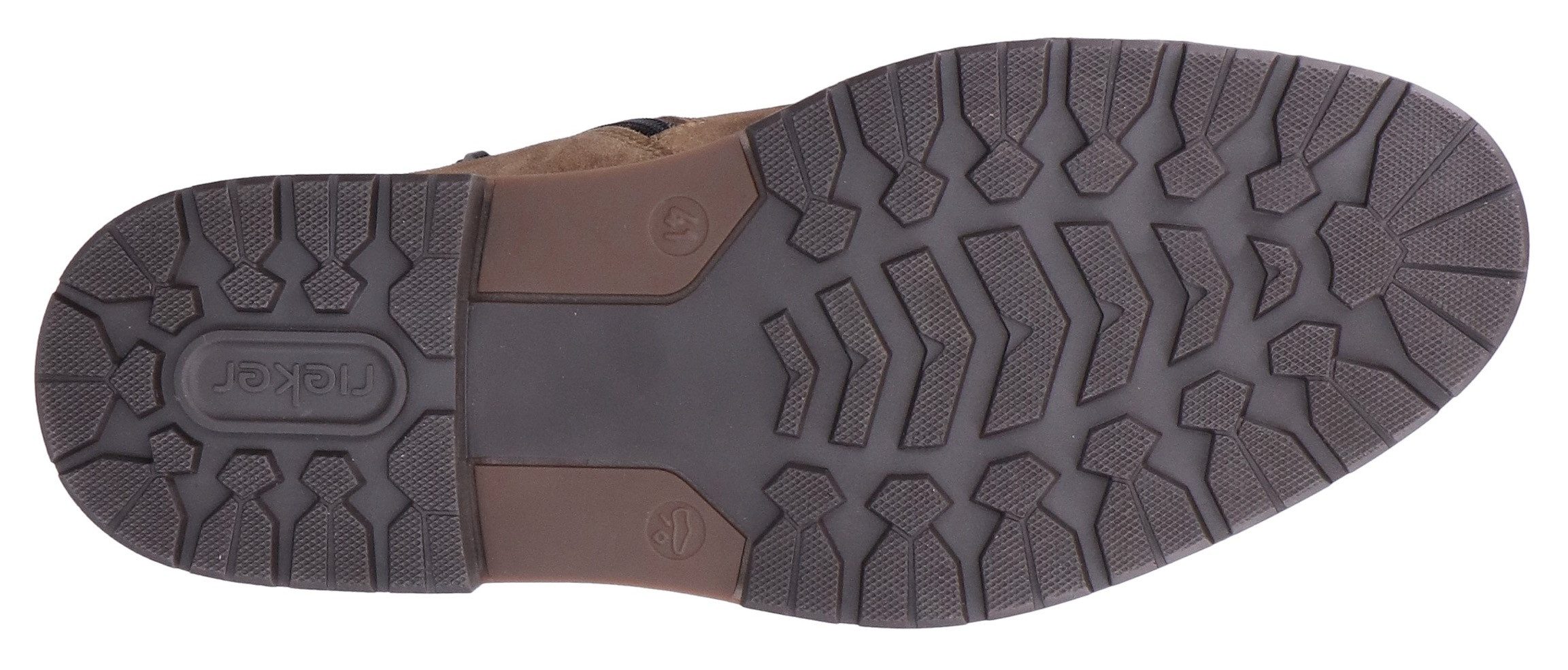 Rieker Veterlaarsjes hakken, veterschoenen, zakelijke schoen met decoratieve naden