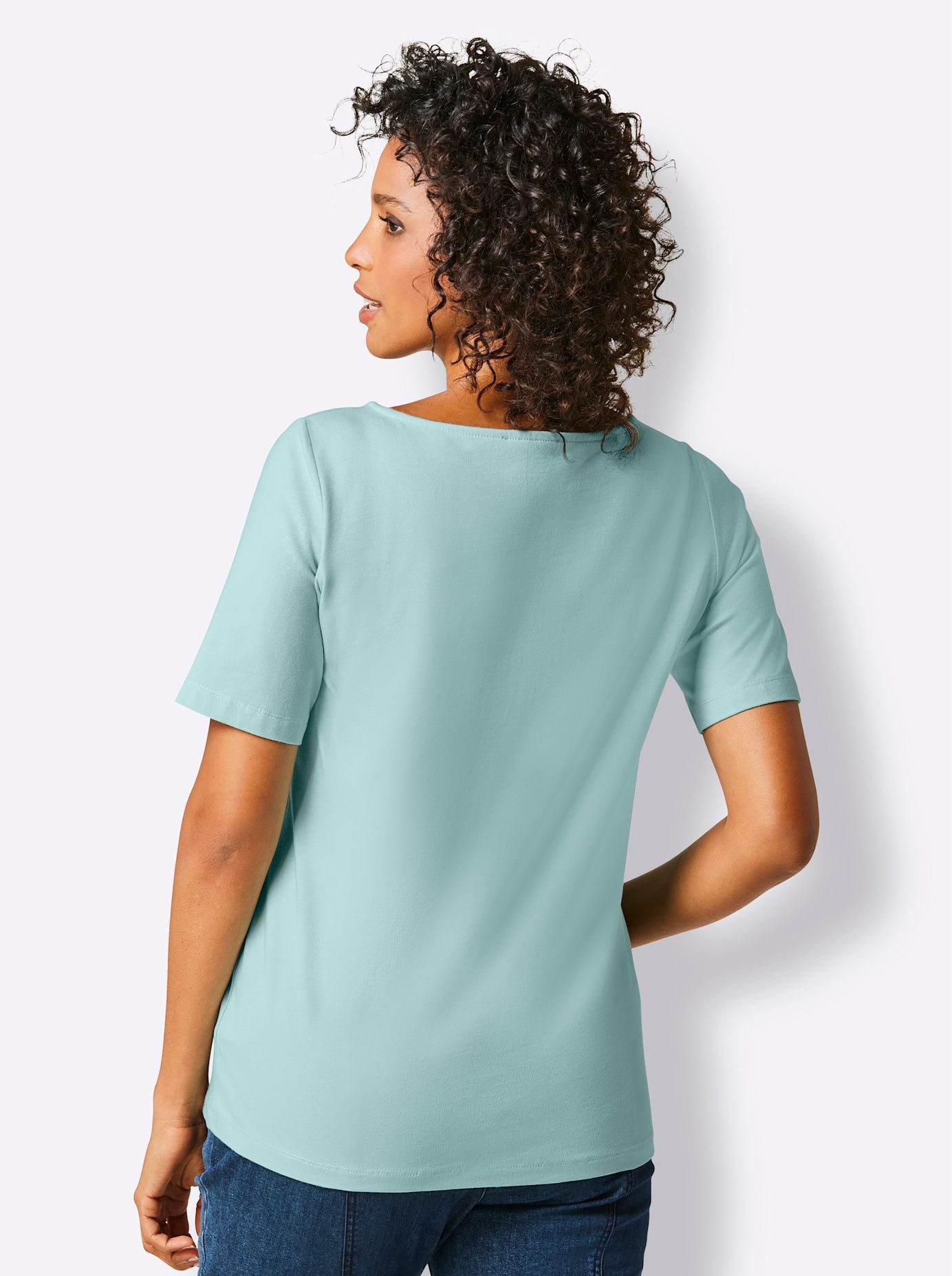 CREATION L PREMIUM Shirt met korte mouwen Pima-katoenen shirt (1-delig)