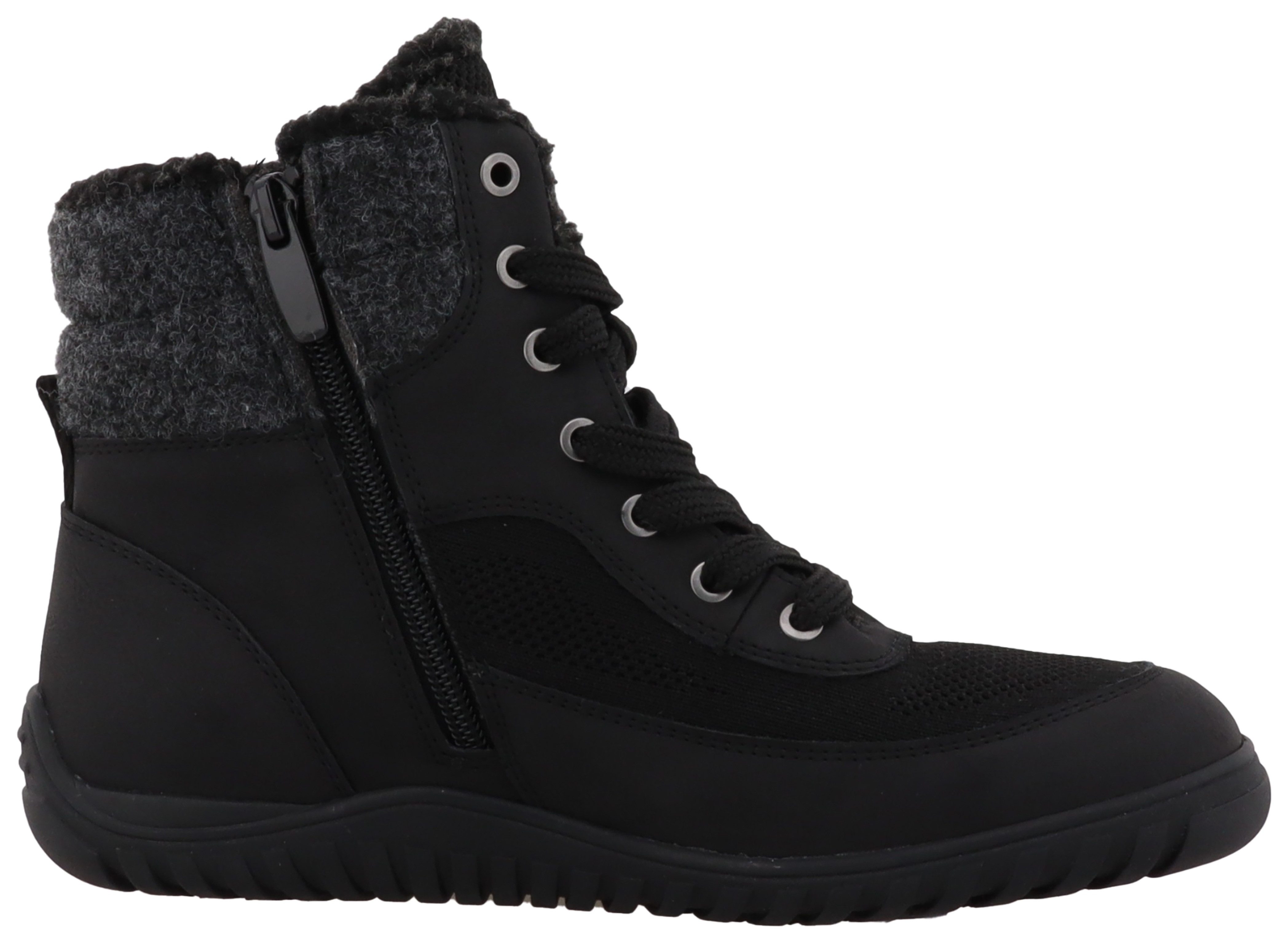 Romika Winterlaarzen sleehak, veterschoenen, outdoorschoen met vilten kraag