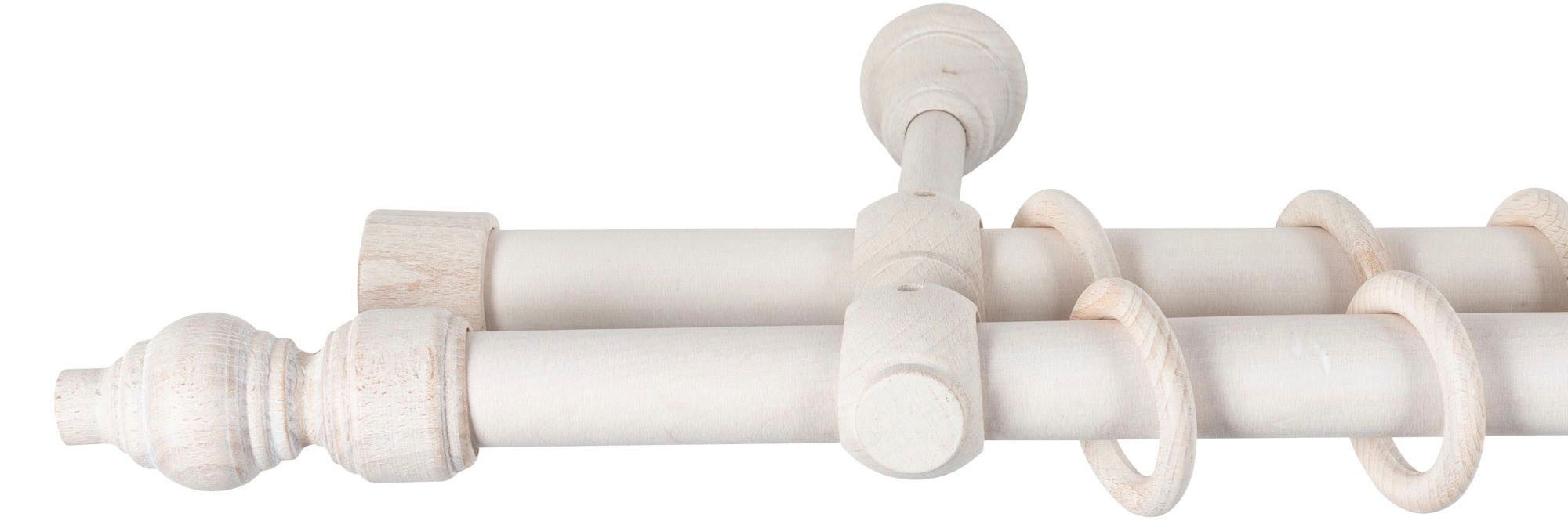 SN DECO GROUP Gordijnroede Filigrano 28 mm, hout, verschillende lengtes en kleuren, compleet set