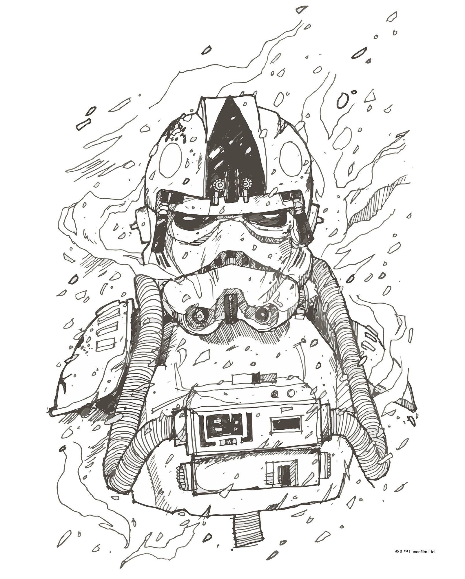 Komar Artprint Star Wars Pilot Drawing