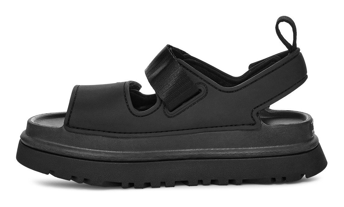 UGG Badslippers K GOLDENGLOW , zomerschoen, badschoen, plateauhak, met klittenbandsluiting
