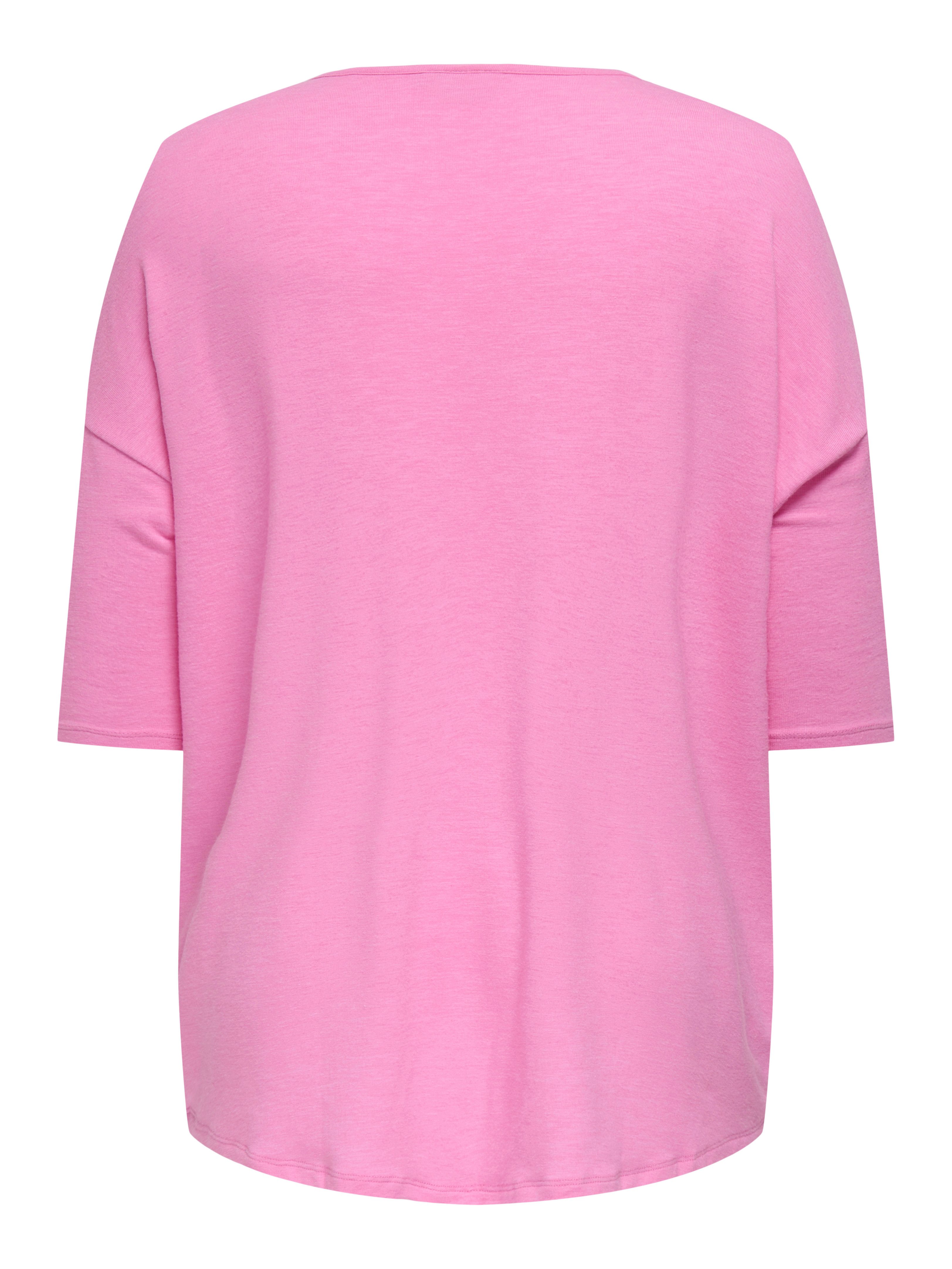 ONLY CARMAKOMA Shirt met 3/4-mouwen CARLAMOUR 3/4 TOP JRS NOOS