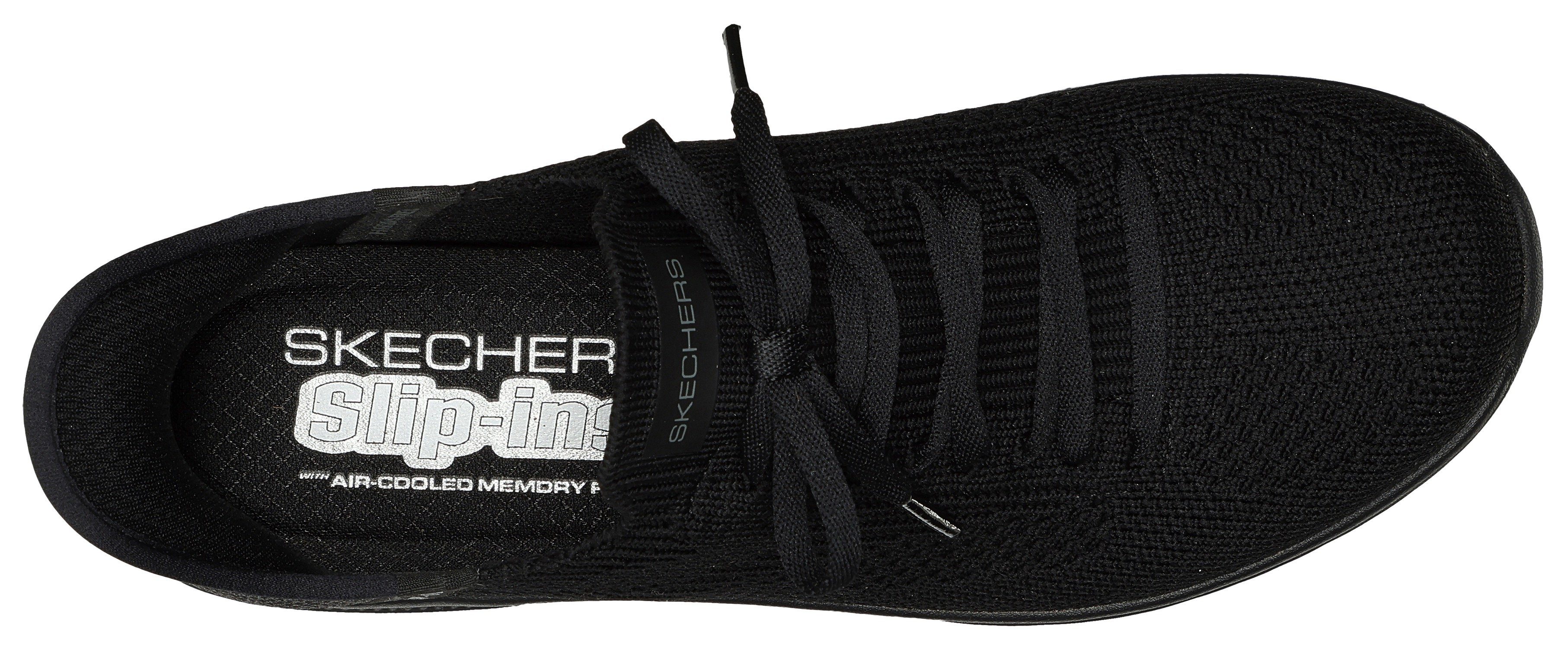 Skechers Slip-on sneakers VIRTUE-DIVINITY Instapschoen, slipper, vrijetijdsschoen met sierveters, om in te stappen