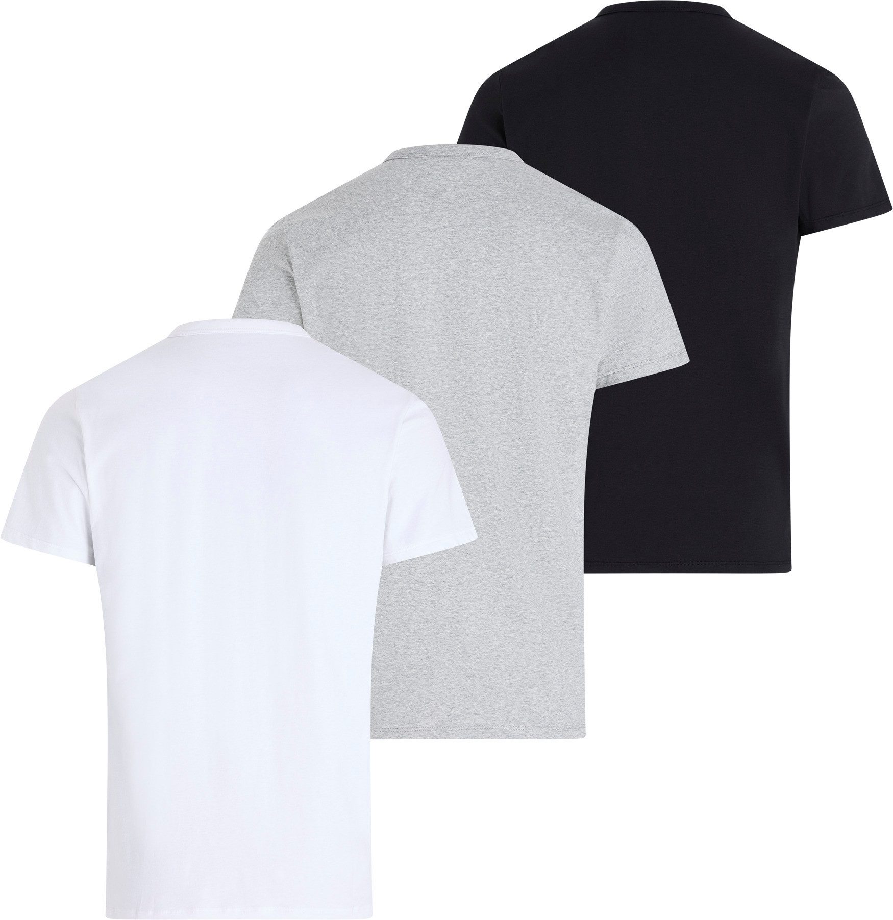 Calvin Klein T-shirt S/S CREW NECK 3PK met logo aan de zoom (3-delig, Set van 3)