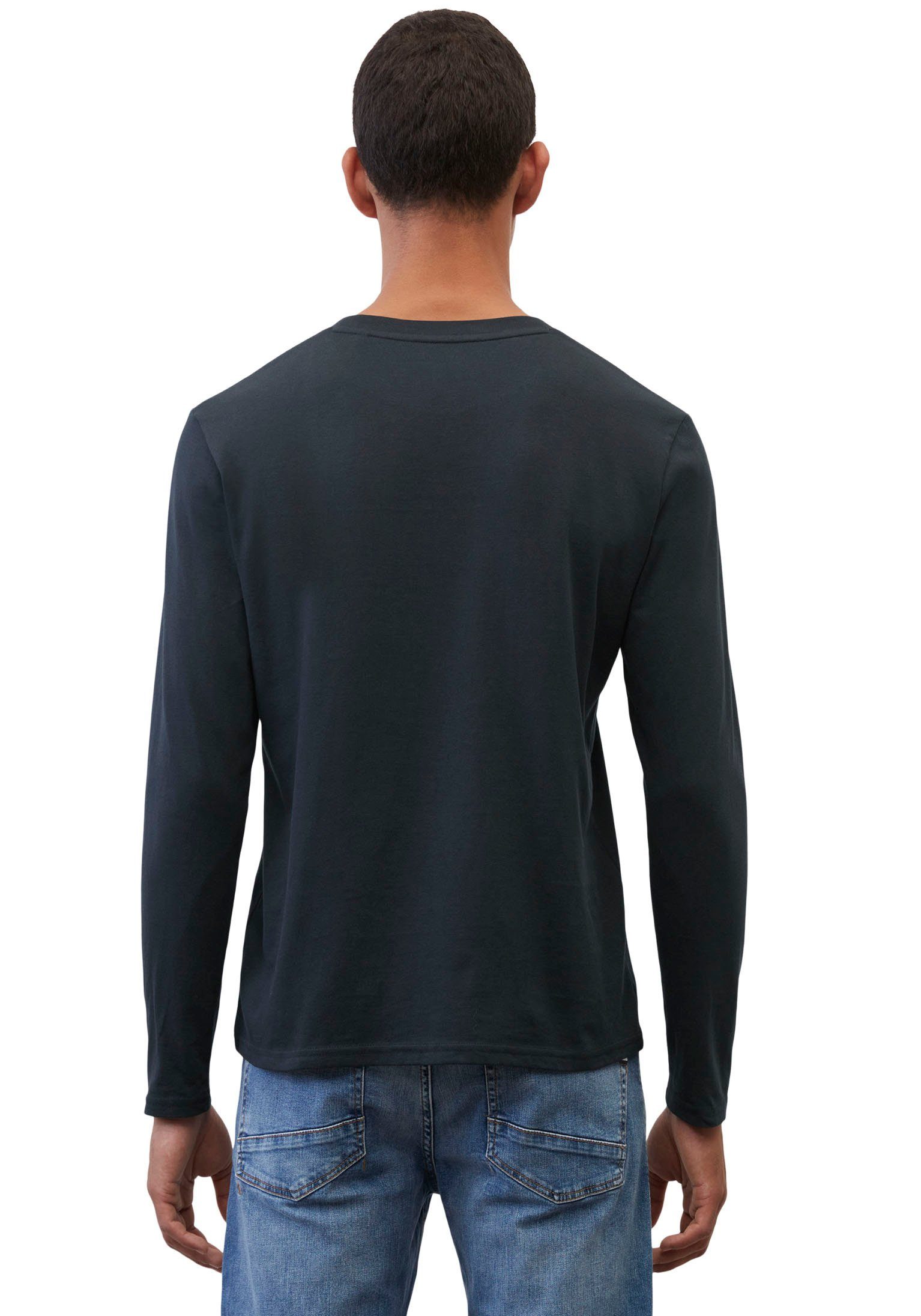Marc O'Polo Shirt met lange mouwen met subtiele logo-print aan de voorkant