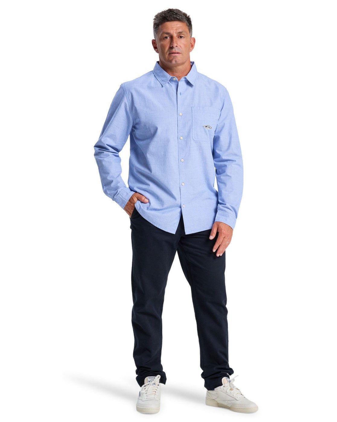 Quiksilver Overhemd met lange mouwen Diamond Chambray