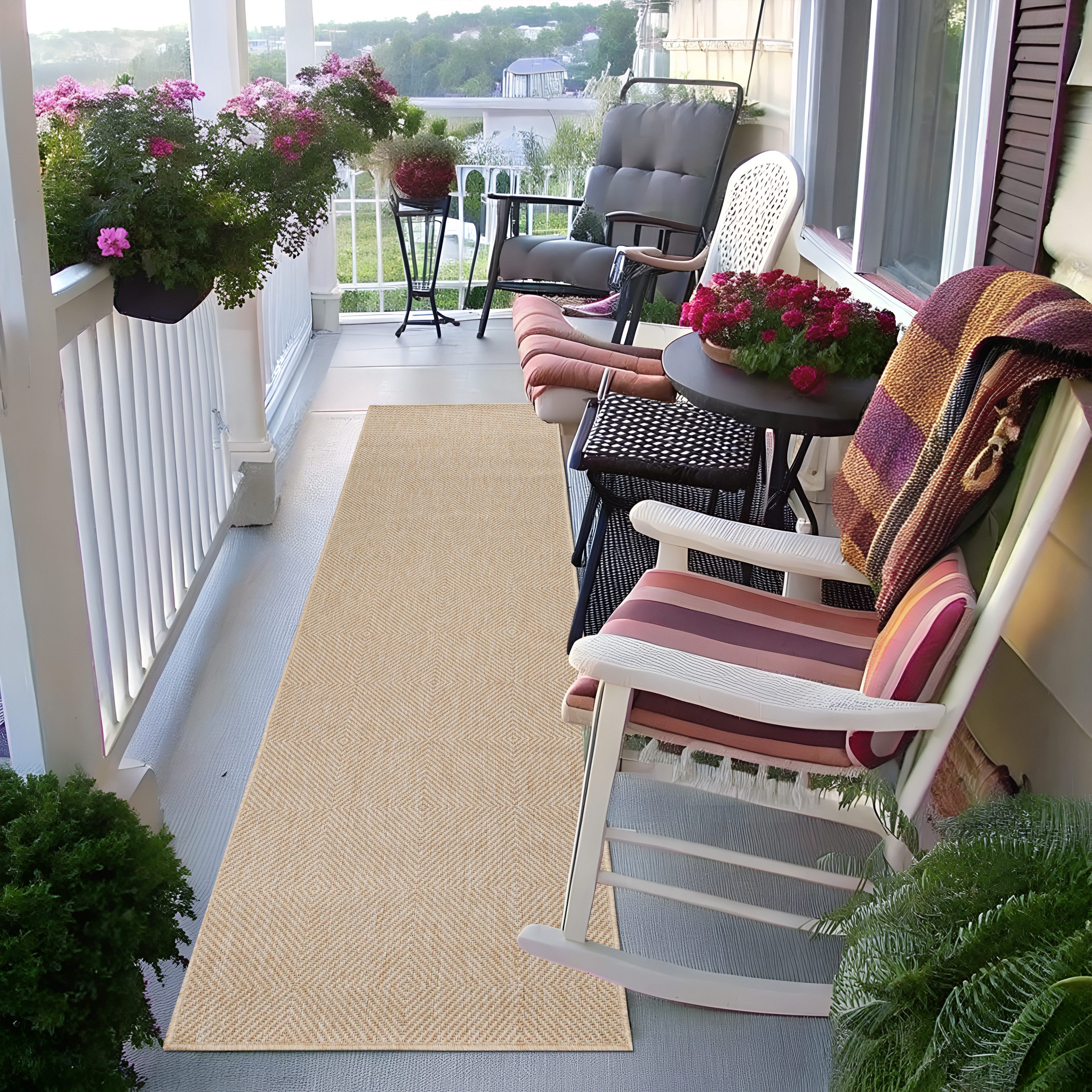 my home Vloerkleed Anna, auch als Läufer erhältlich Geschikt voor binnen en buiten, sisal-look, weerbestendig & uv-bestendig