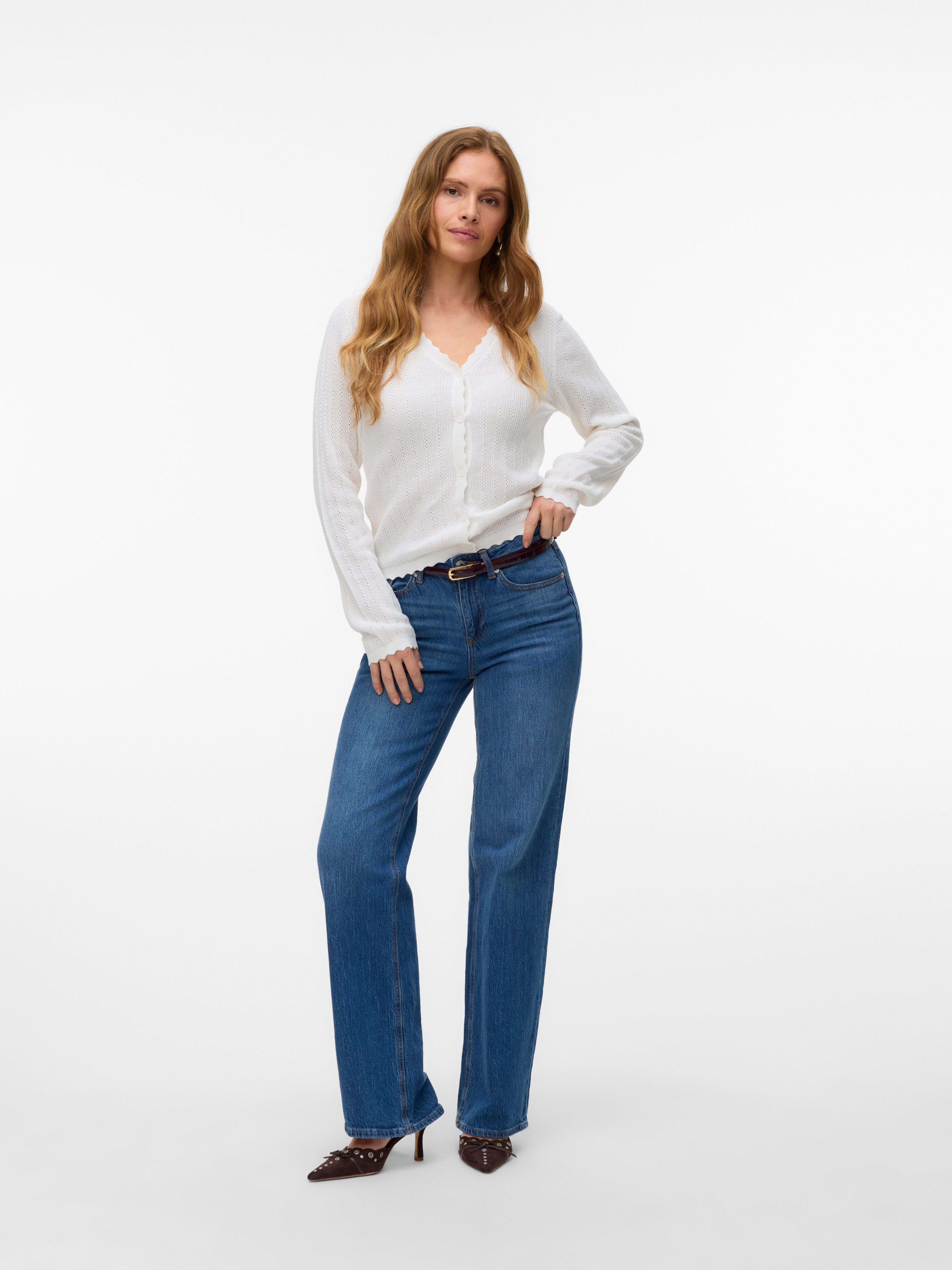 Vero Moda Vest VMLUXLIGHT POINTELLE LS V-HALS CARDIGAN