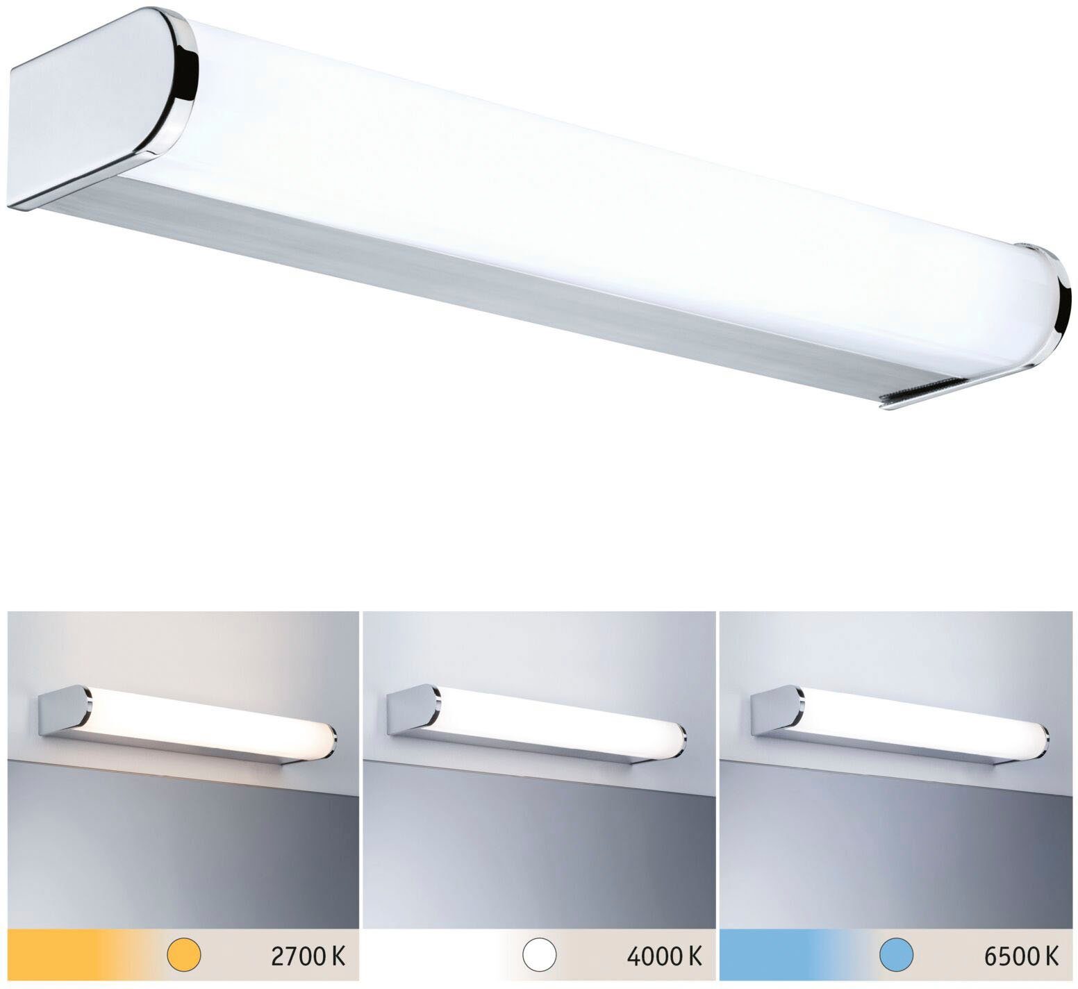 Paulmann Led-wandlamp Spiegelleuchte Arneb IP44 Chroom 6,5W WhiteSwitch 2.700K (1 stuk)