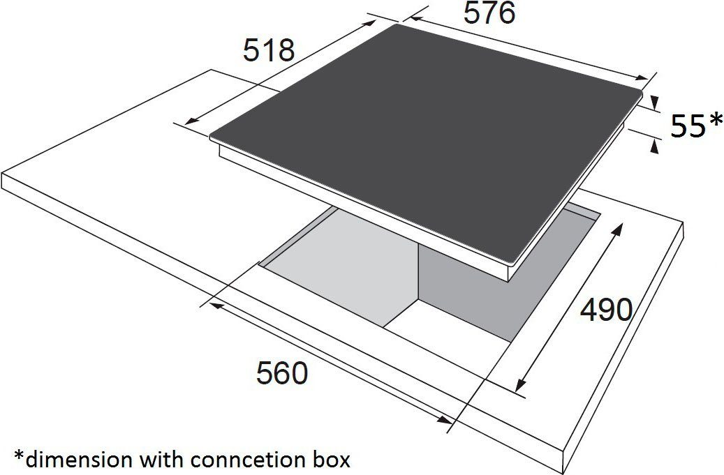 Amica Inductiekookplaat KMI 63301 F Bridge-functie