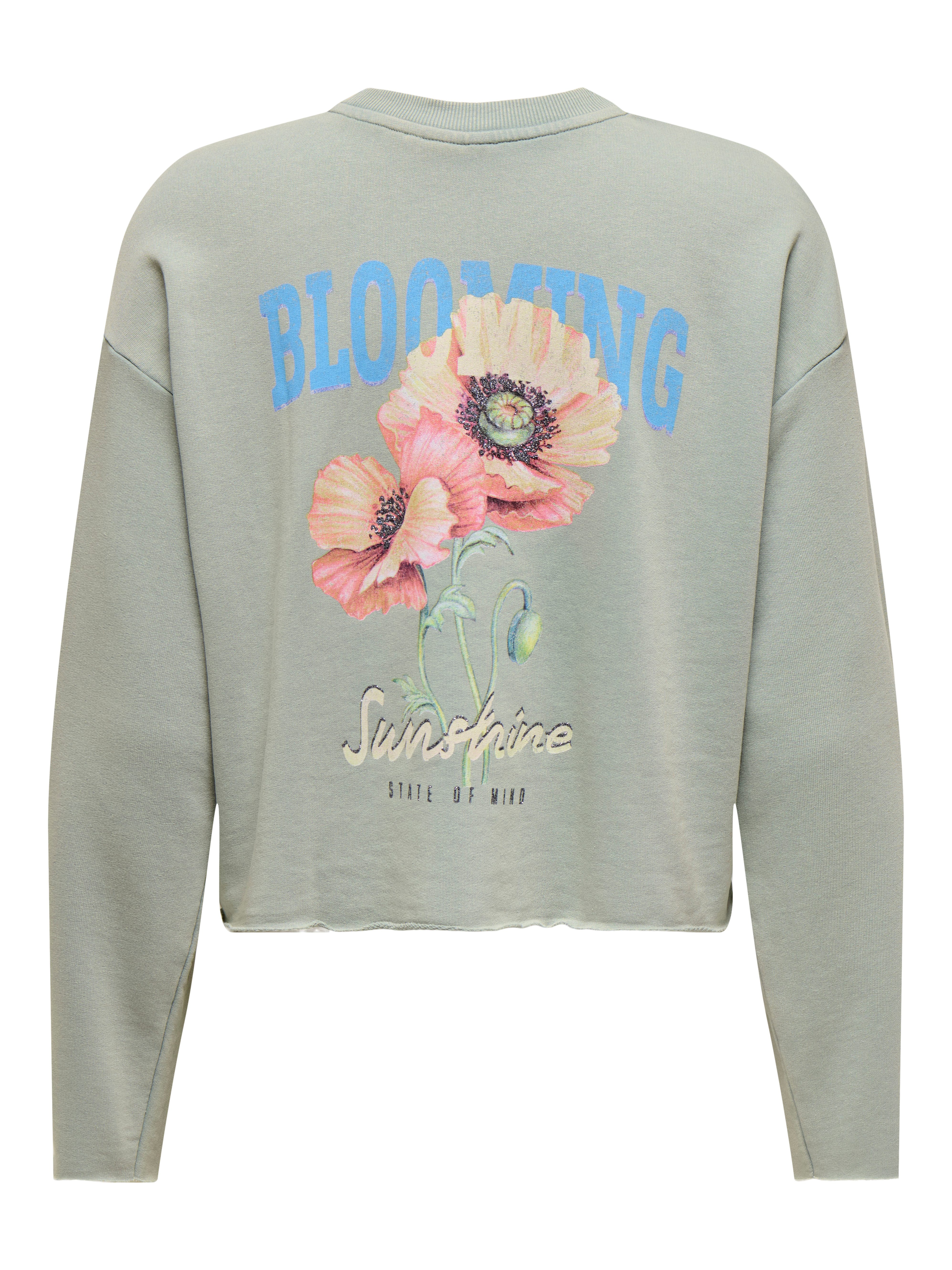Only Sweatshirt ONLLUCINDA L/S FLOWERS O-NECK UB SWT