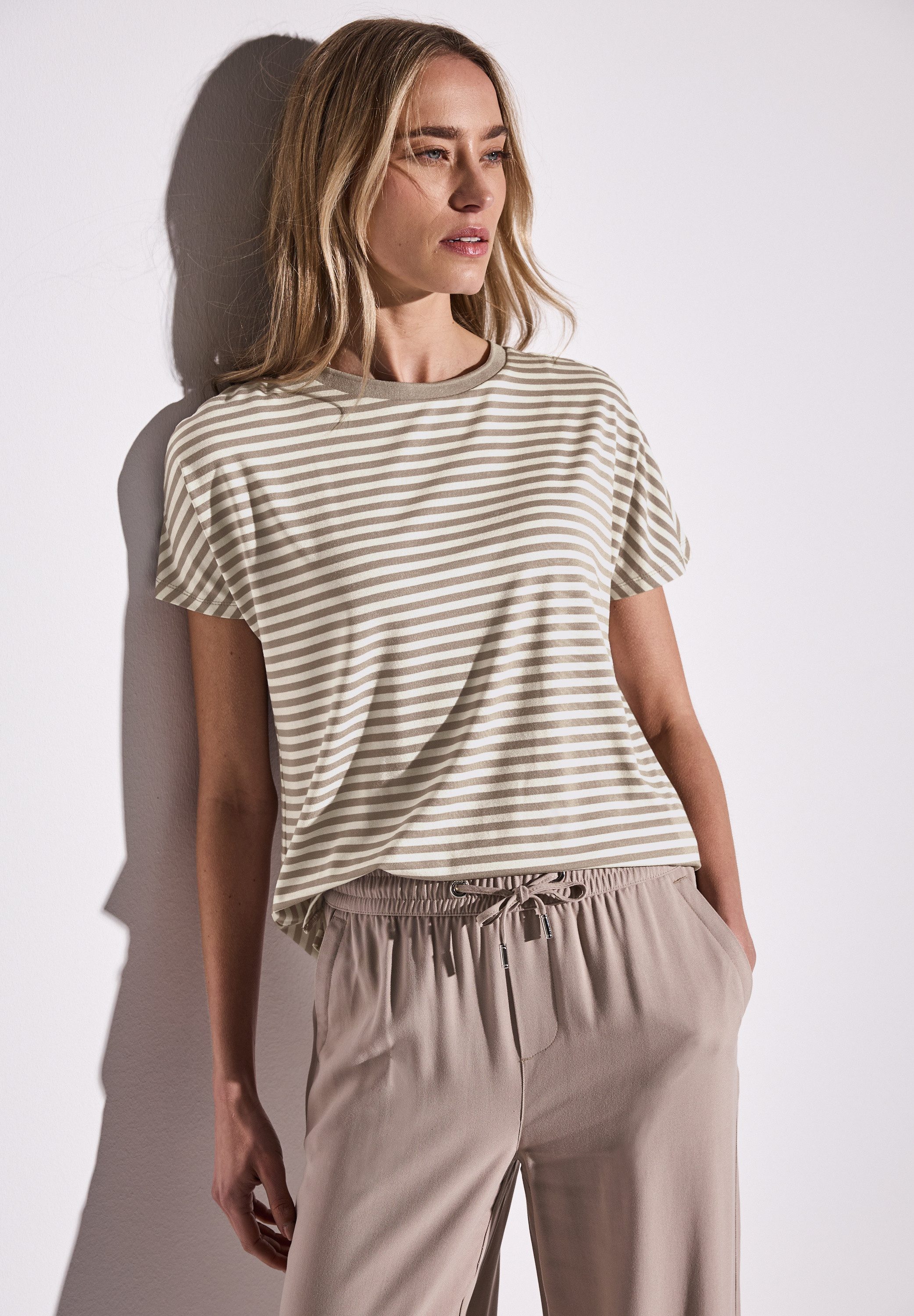 STREET ONE T-shirt Style Crista met streepmotief