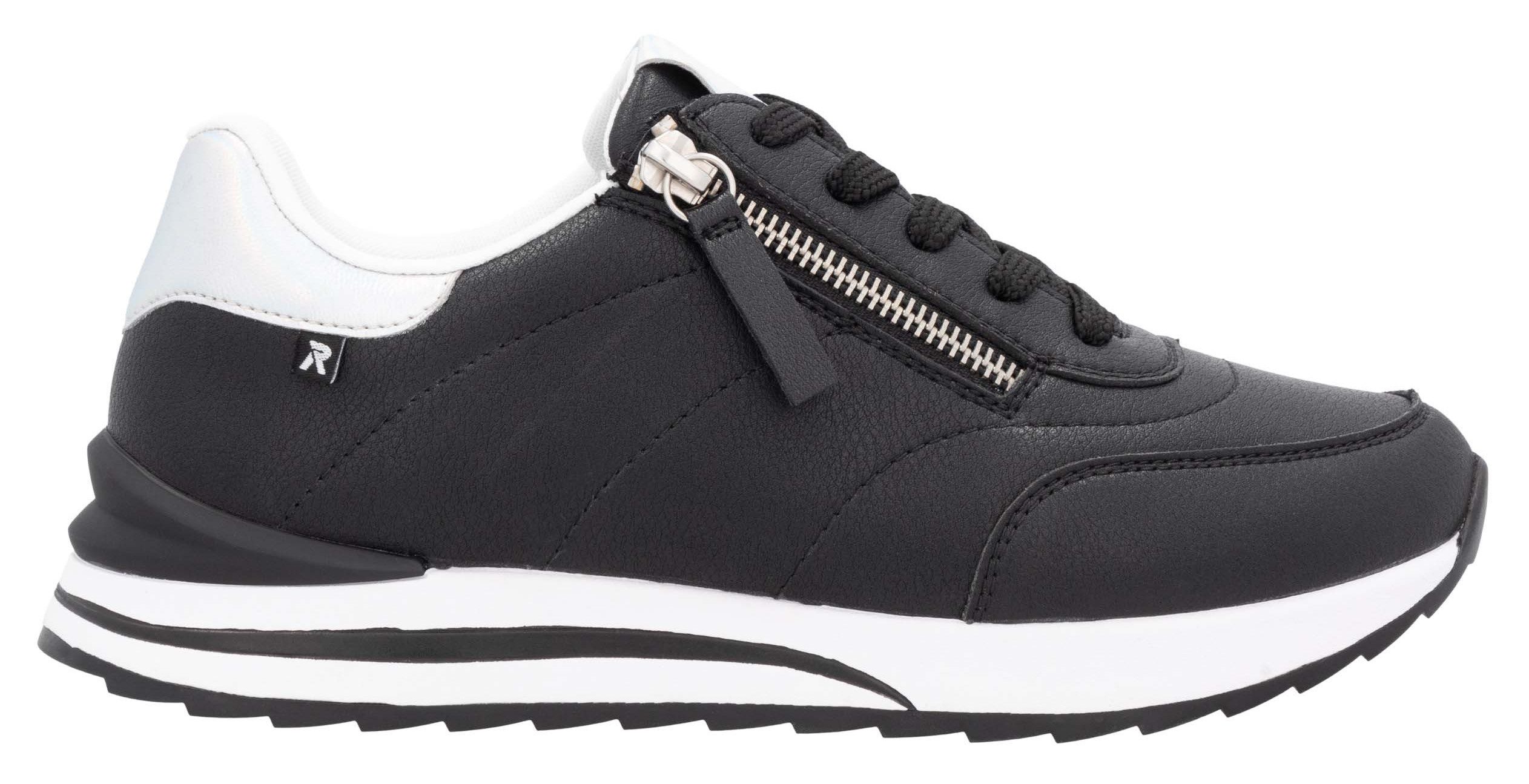 RIEKER Sport Plateausneakers , vrijetijdsschoen, lage schoen, veterschoen in smalle vorm
