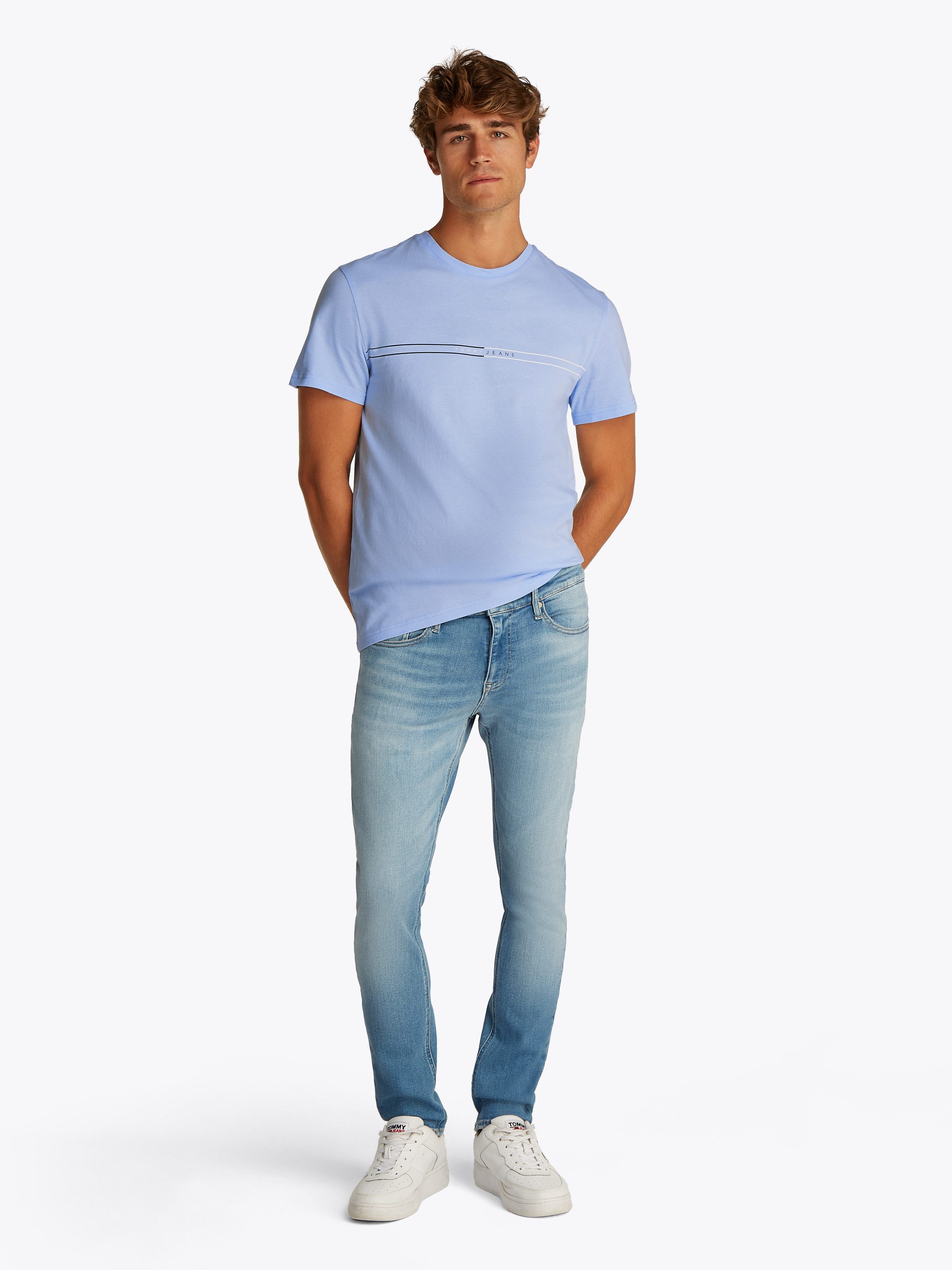 TOMMY JEANS Shirt met korte mouwen TJM SLIM ENTRY GRAPHIC TEE EXT