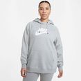 nike sportswear hoodie essential womens hoodie (plus size) grijs