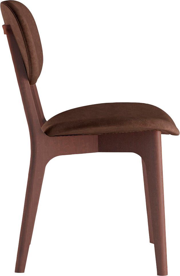 INOSIGN Stoel COZY Made in Italy Frame in beuken, kersen- of notenhout, massief hout, designstoel (set, 2 stuks)