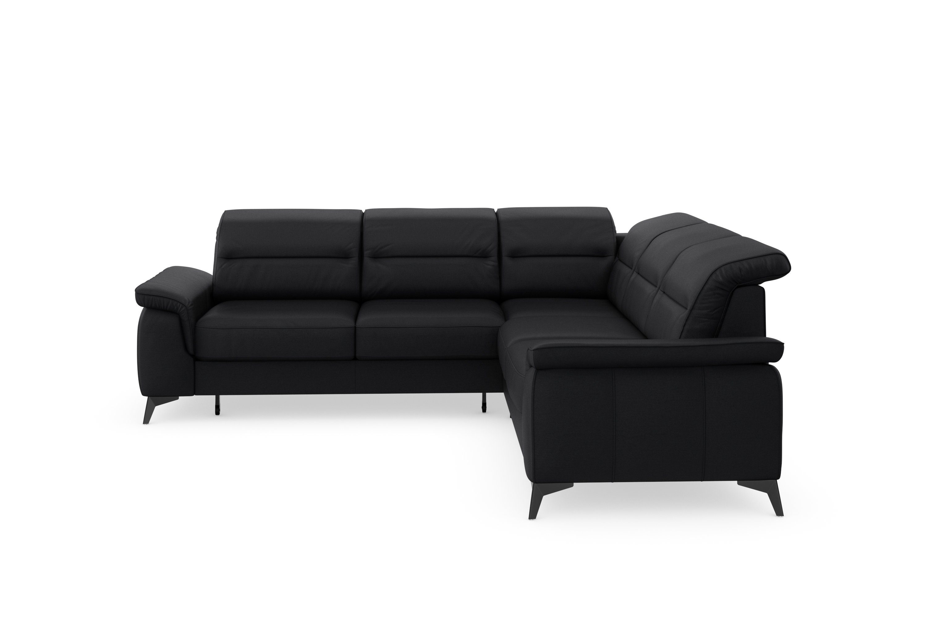 sit&more Hoekbank Sinatra L-vorm optioneel met verstelbare hoofdsteun en armleuning, metalen poten