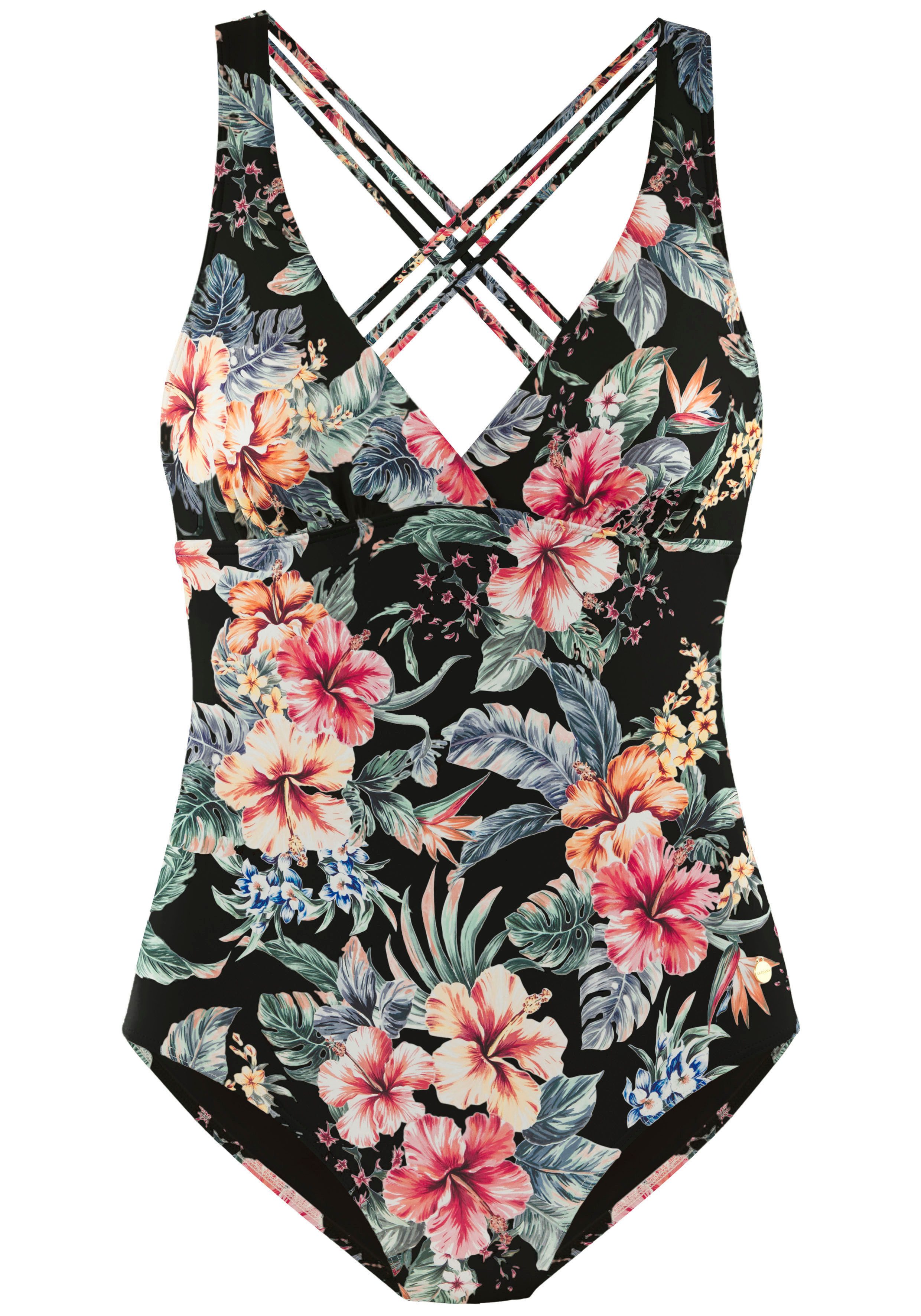 Lascana Badpak Salsa met een modellerend effect en trendy gekruiste banden
