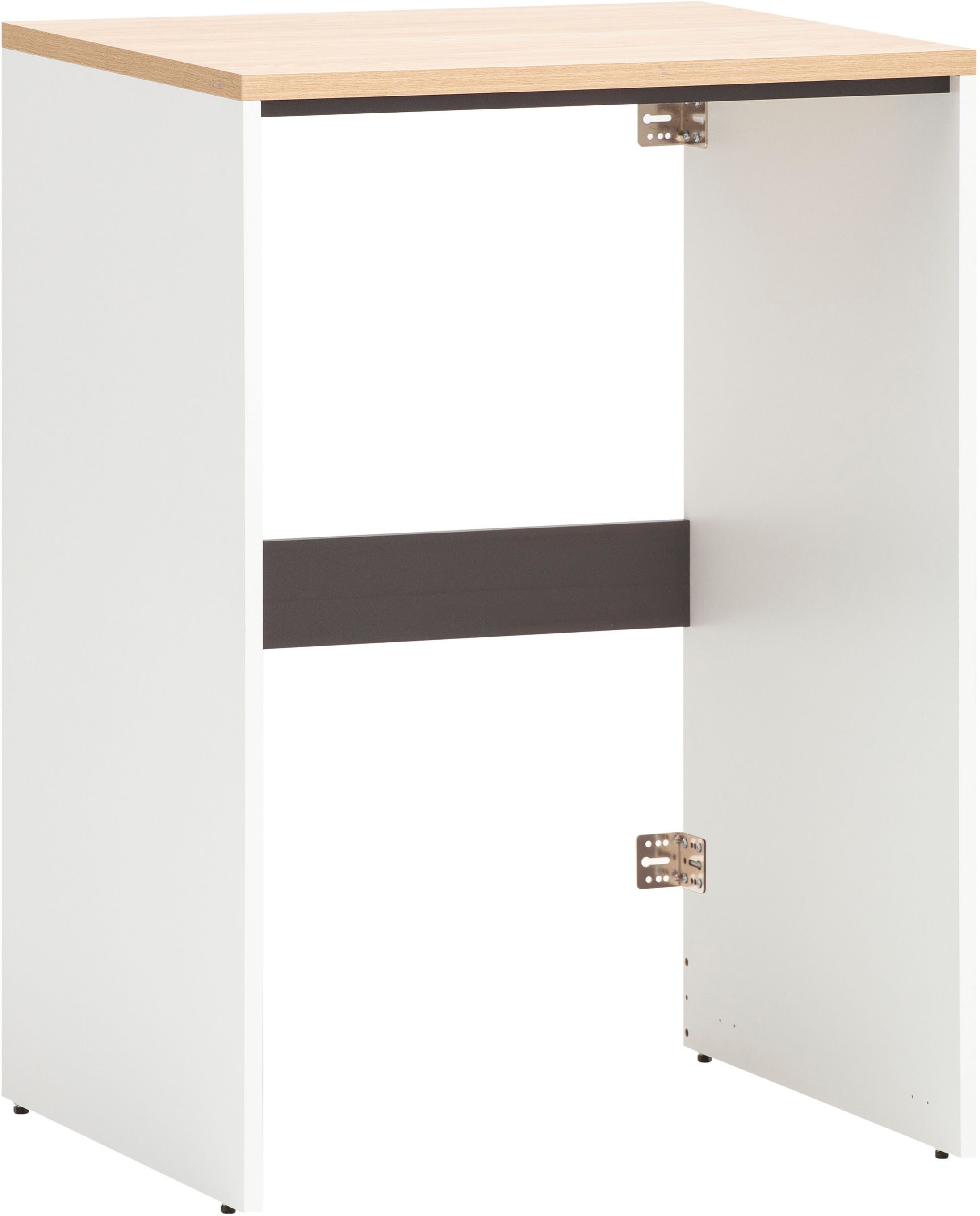 Schildmeyer Kast voor wasmachine Solea, breedte 67 cm Variabel te bevestigen traverse, stapelbaar ombouwkasten wit