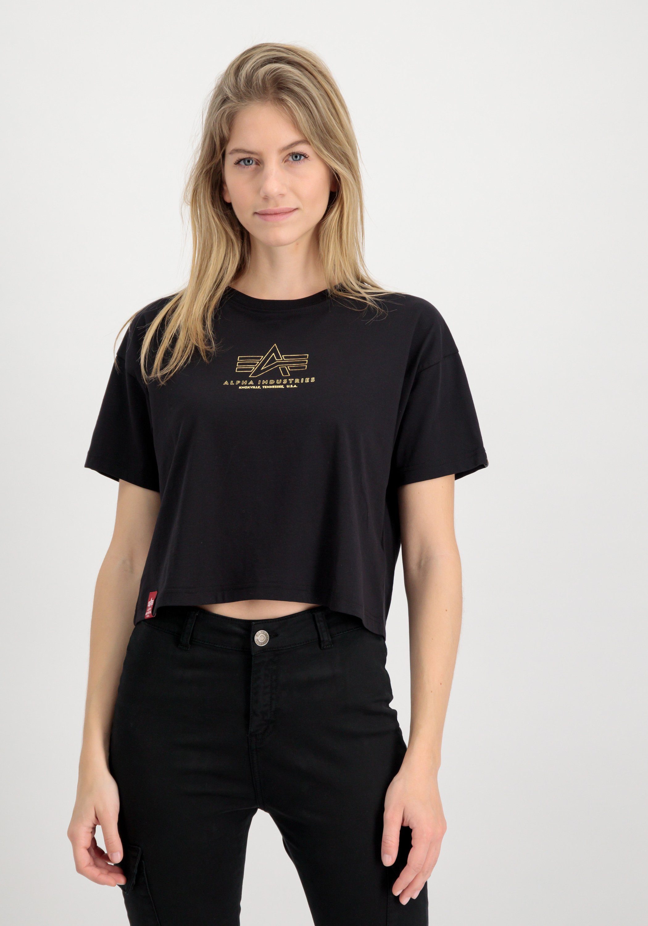Alpha Industries T-shirt Alpha Industries Women - T-Shirts Basic T-Shirt COS ML FP Wmn dames shirts maat L zwart