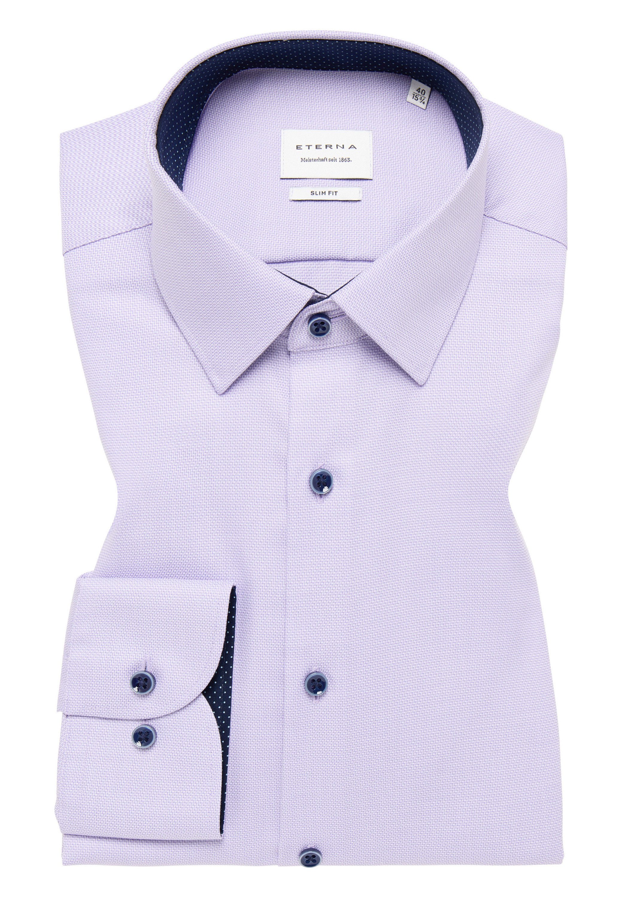 Eterna Overhemd met lange mouwen Slim fit NON IRON (strijkvrij)