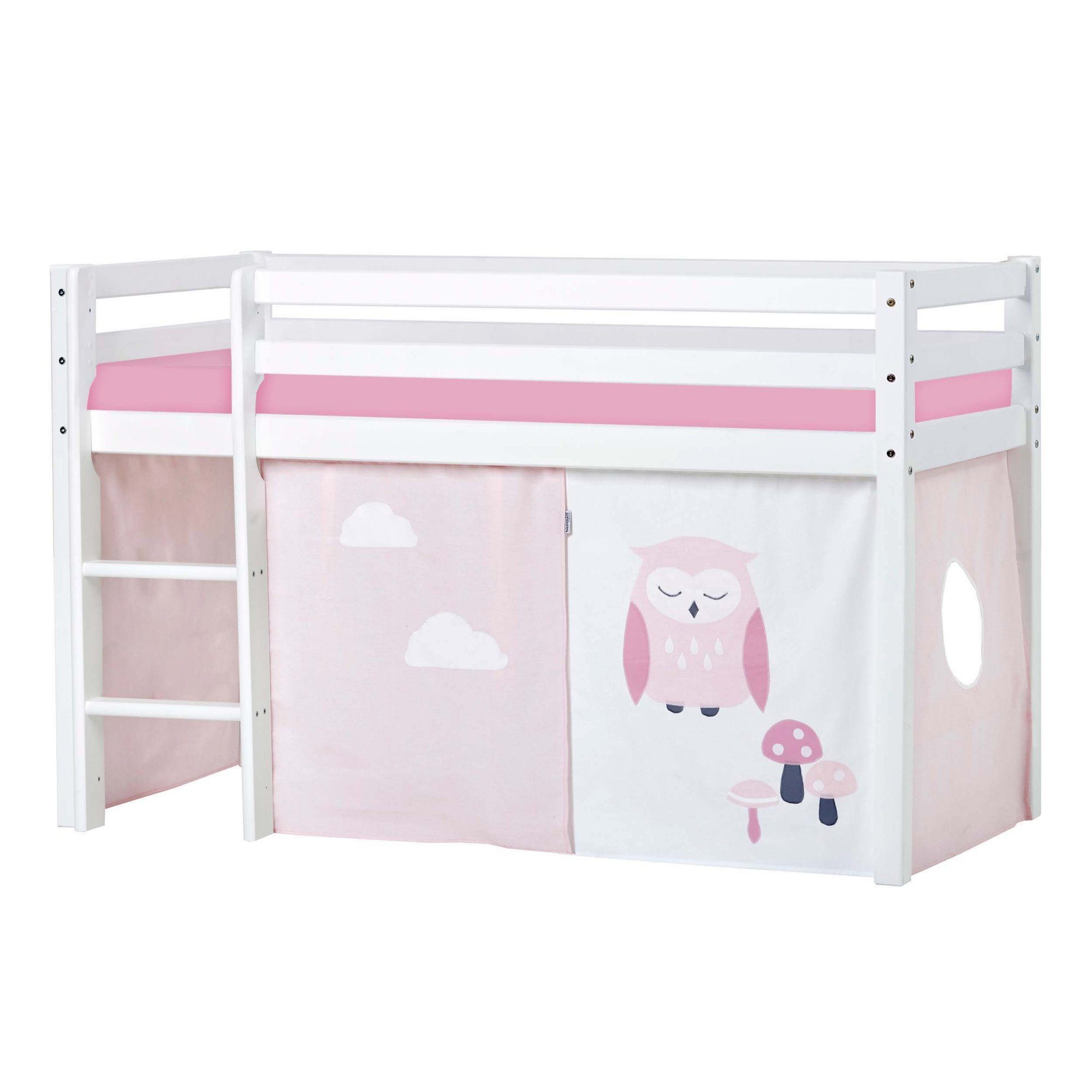 Hoppekids Hoogslaper ECO Dream, kinderbed, speelbed, halfhoog bed van massief hout