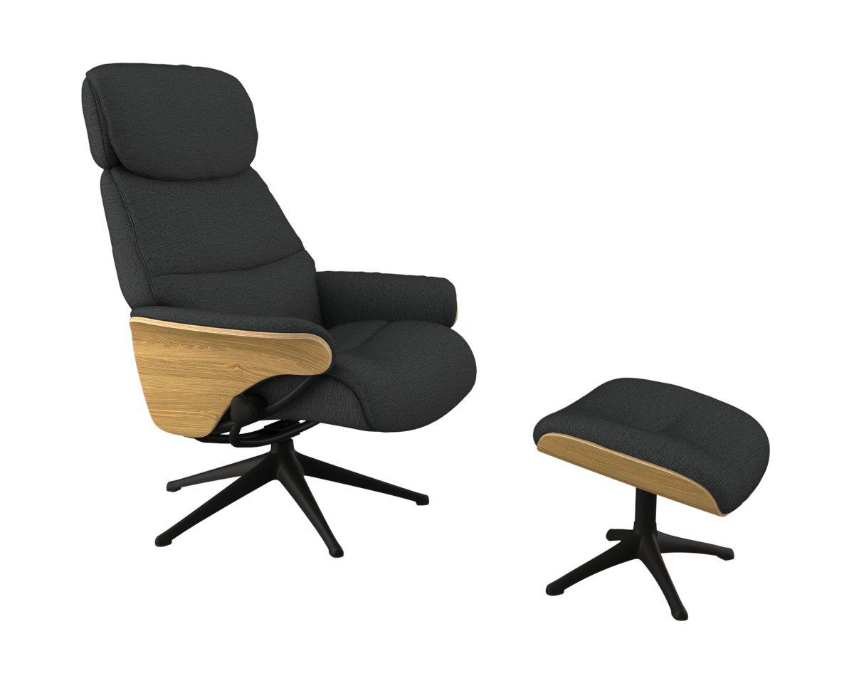 FLEXLUX Relaxfauteuil Aarhus, functionele stoel, gestoffeerde stoel, armleuningen, TV-fauteuil