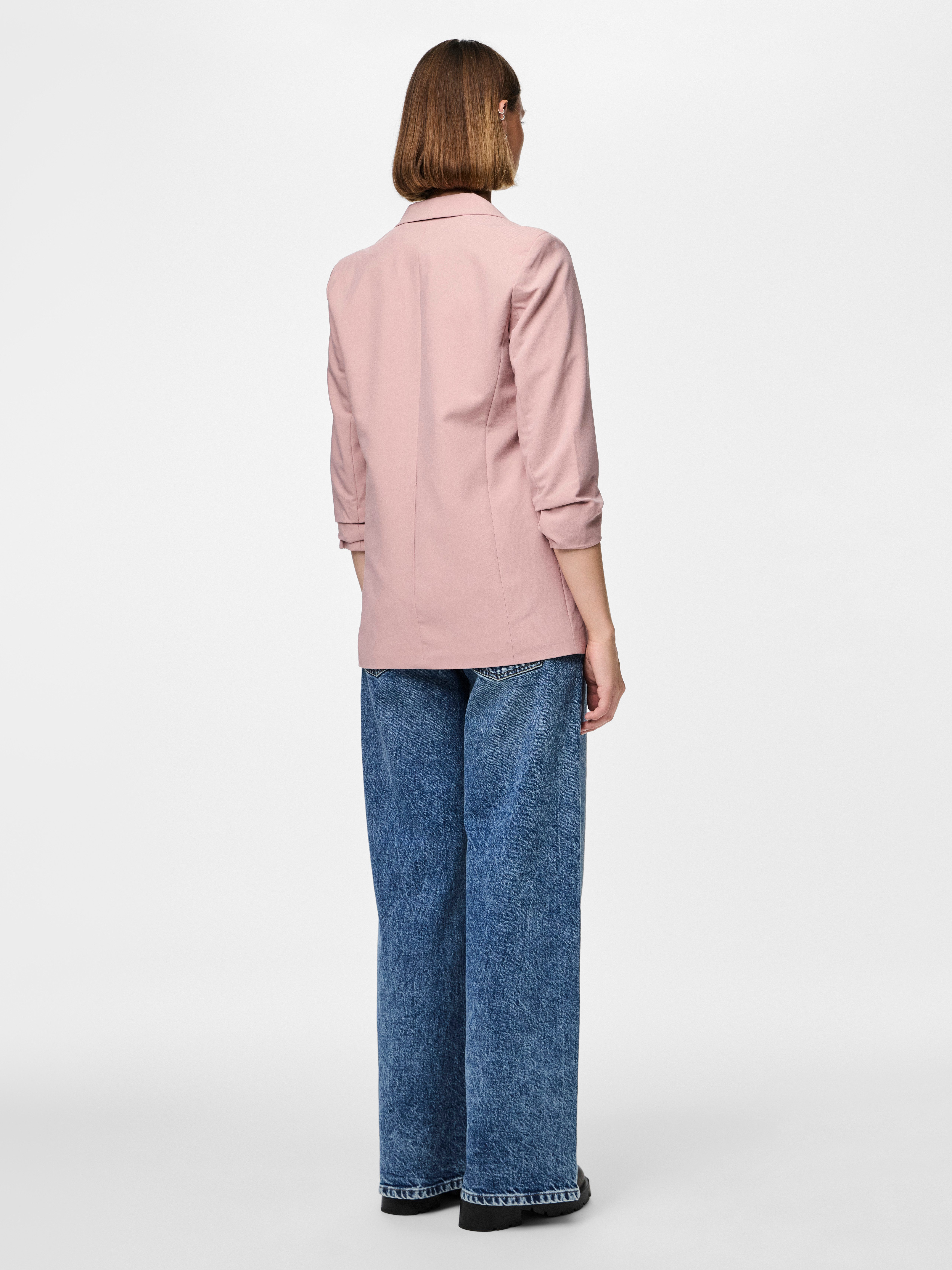 pieces Blouseblazer PCBOSELLA 3/4 BLAZER NOOS met plooidetail op de mouw