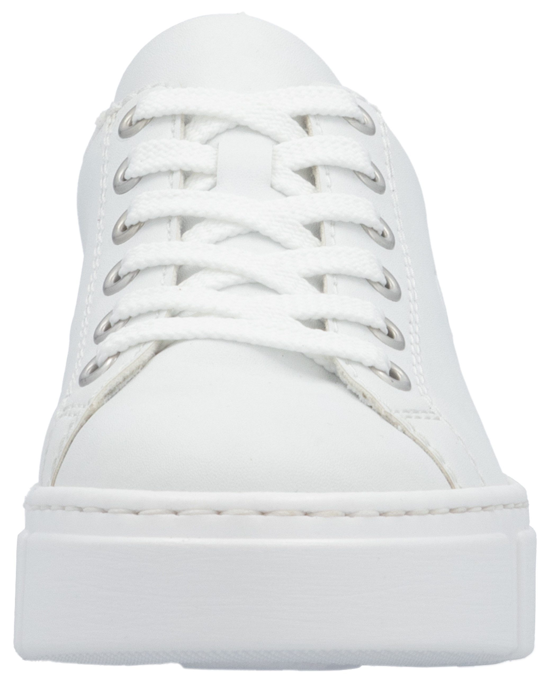 Rieker Plateausneakers in monochrome uitstraling, vrijetijdsschoen, lage schoen, veterschoen