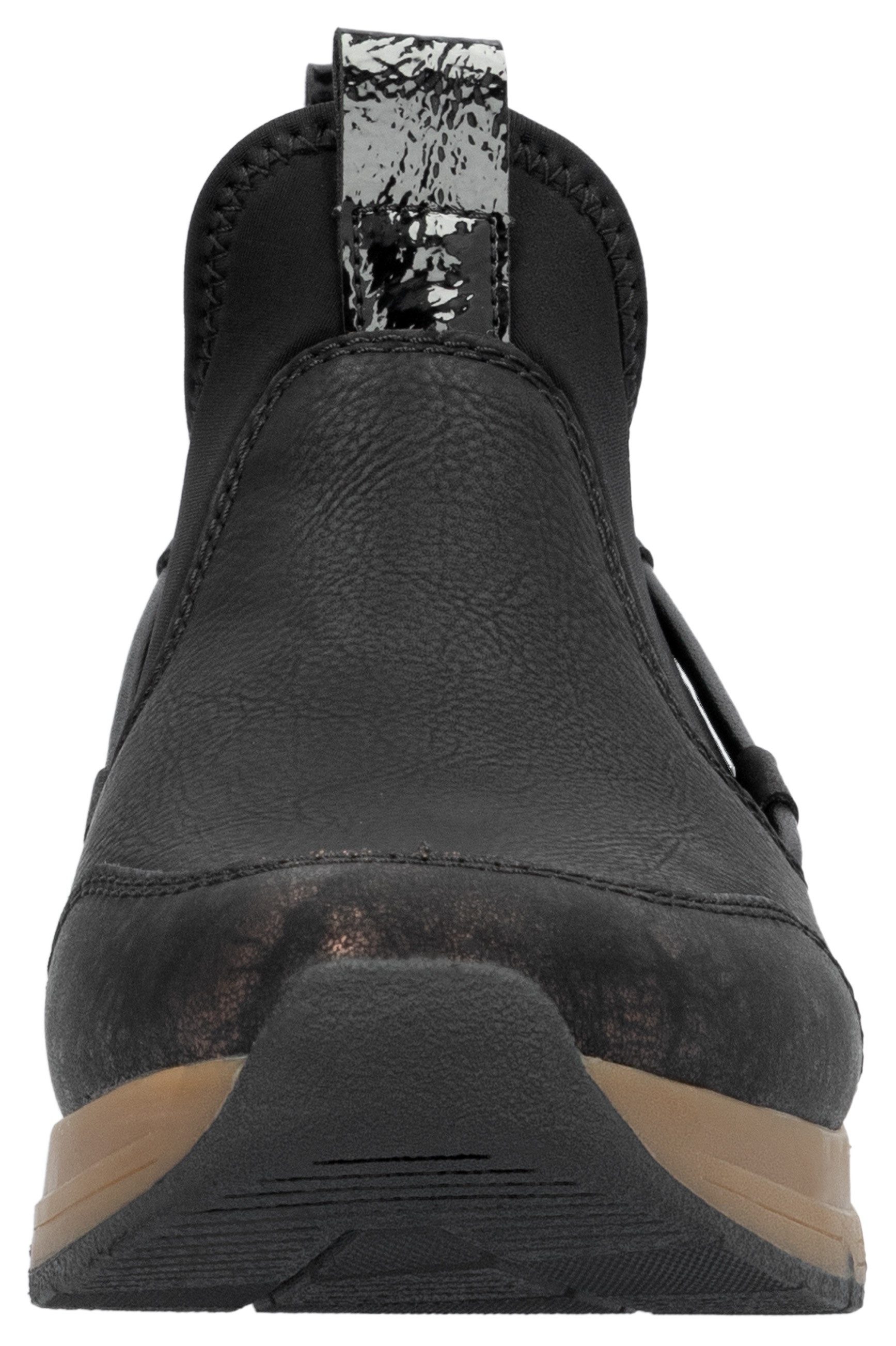 Rieker Slip-on sneakers , instappers, high top sneaker, herfstschoen met metallic glans